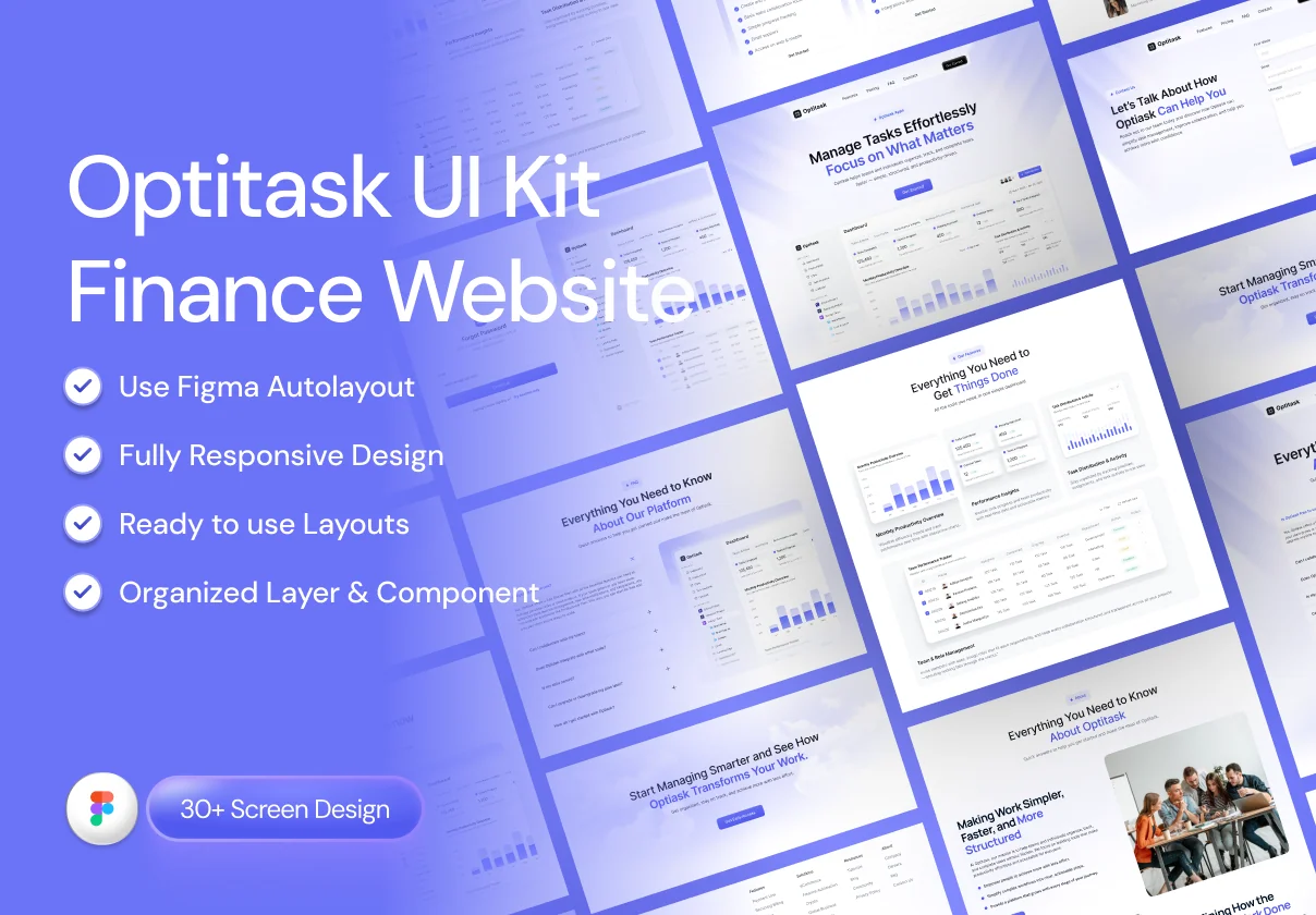 Optitask - SaaS Landing Page UI Kit