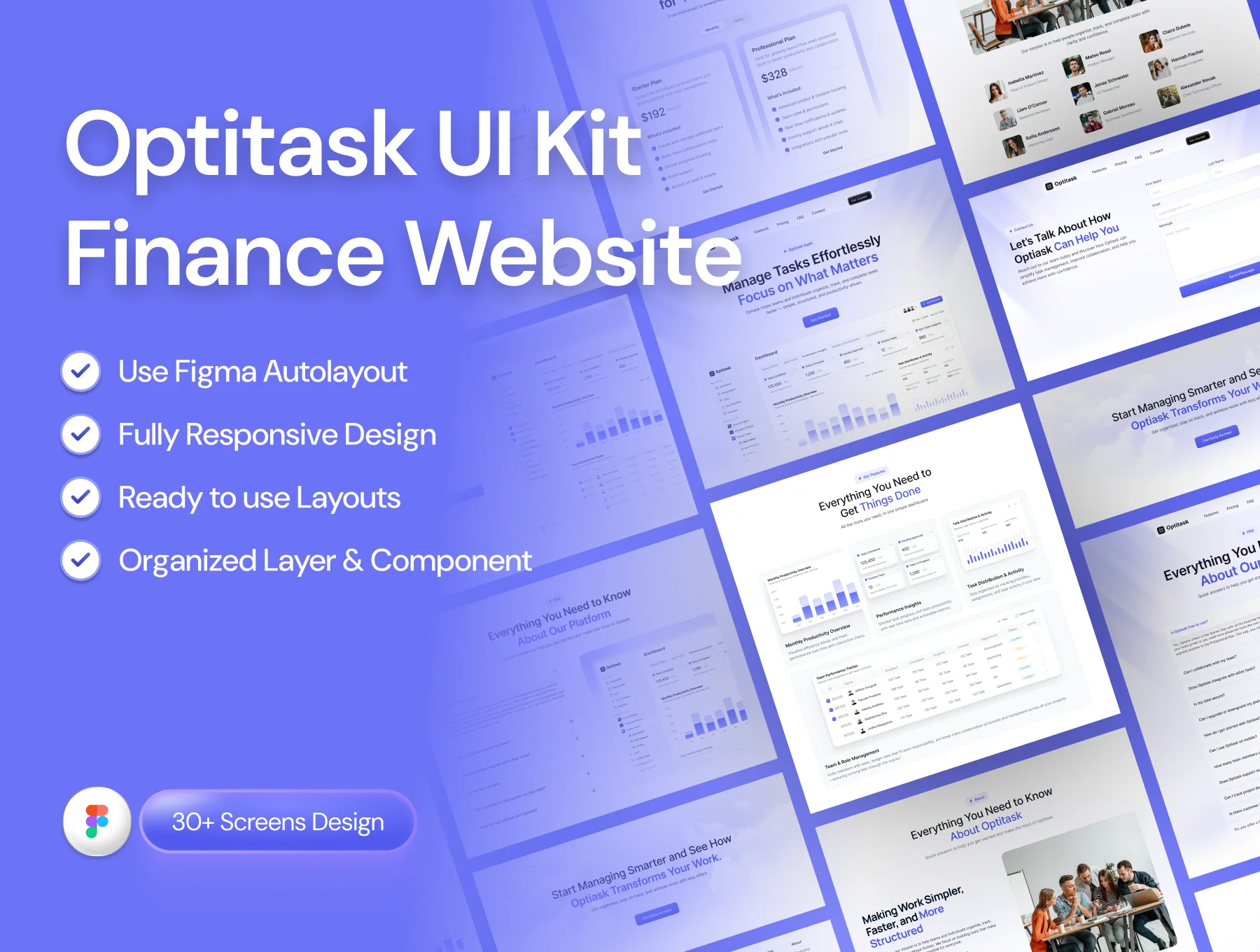 Optitask - SaaS Landing Page UI Kit