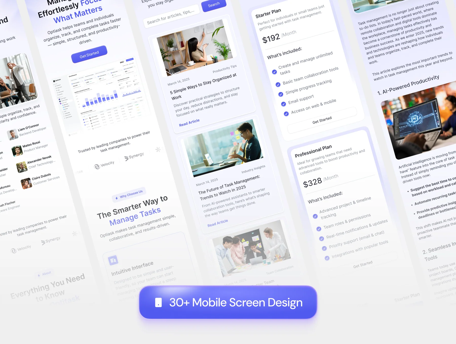Optitask - SaaS Landing Page UI Kit 3