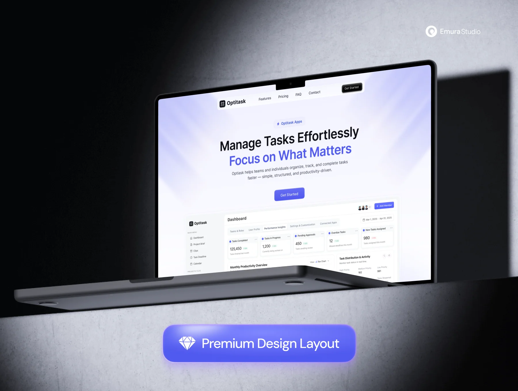 Optitask - SaaS Landing Page UI Kit 6