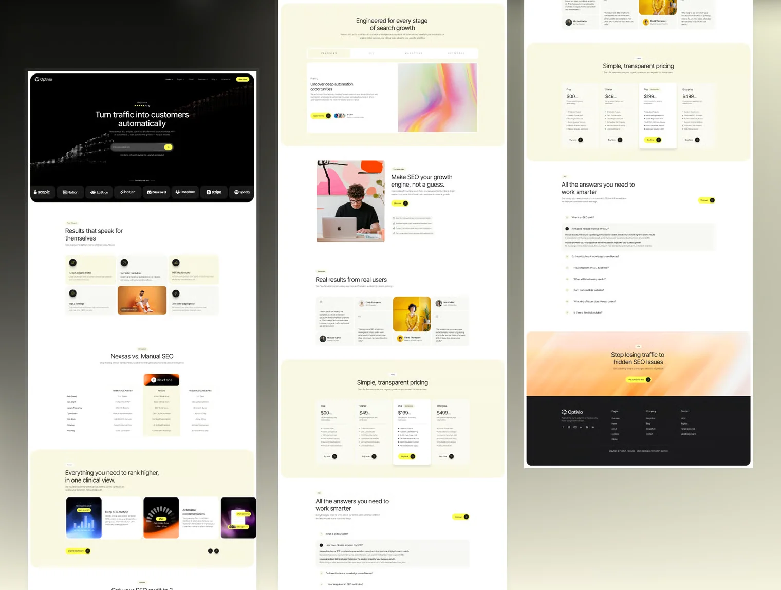 Optivio - AI SEO SaaS Framer Template 2