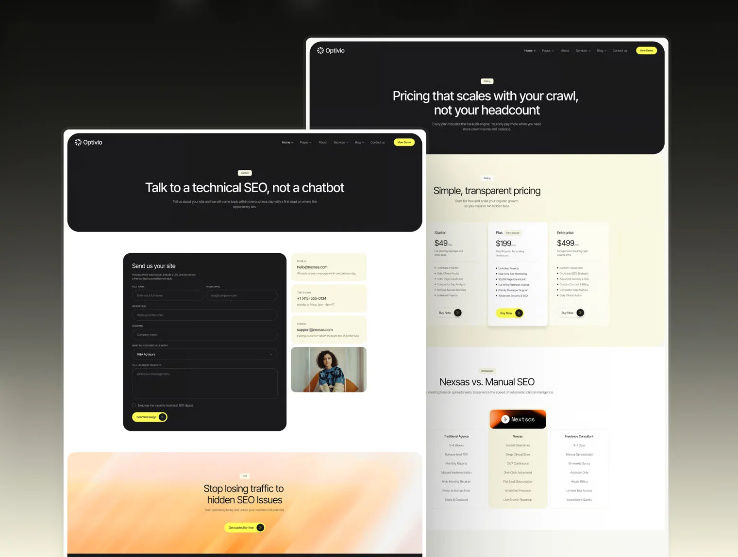 Optivio - AI SEO SaaS Framer Template 4