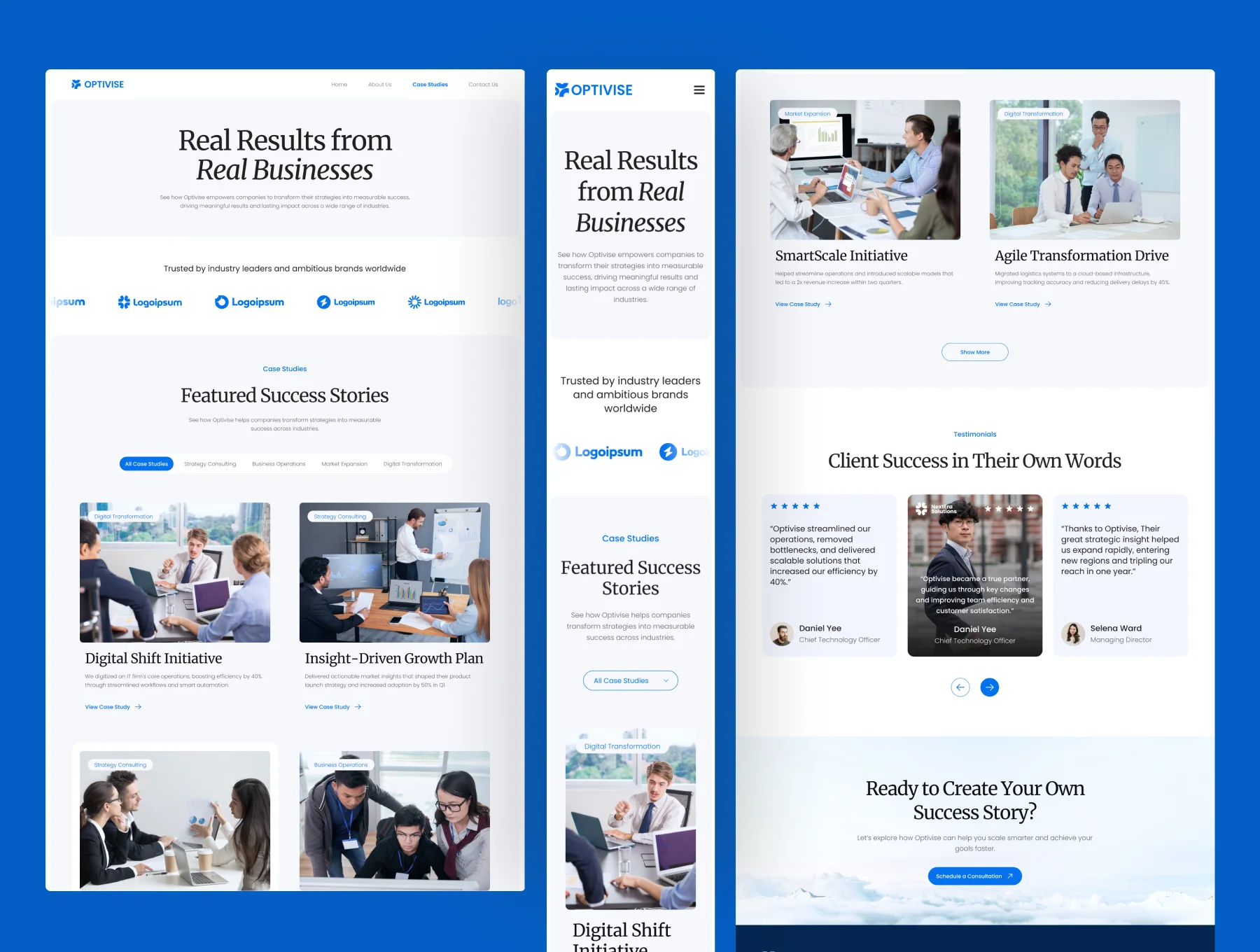 Optivise - Business Consulting Website 3