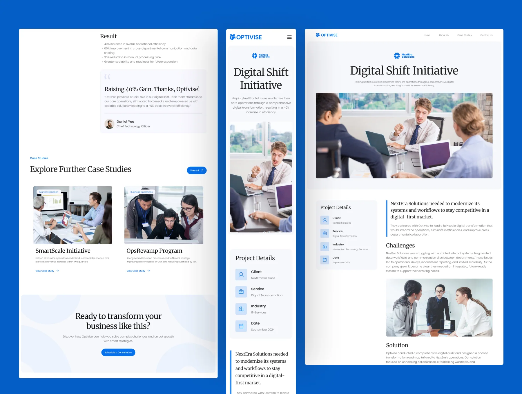 Optivise - Business Consulting Website 4