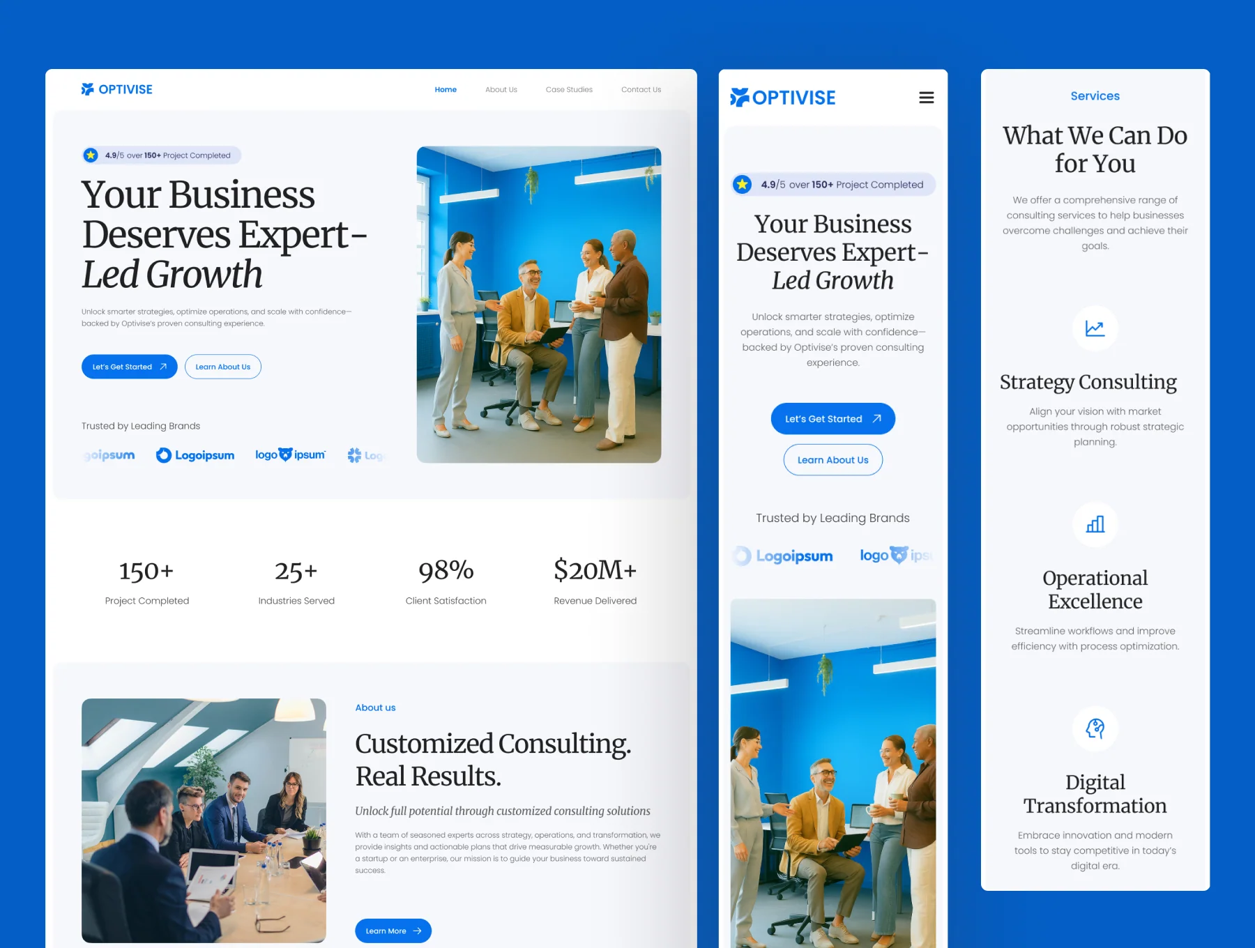 Optivise - Business Consulting Website 6