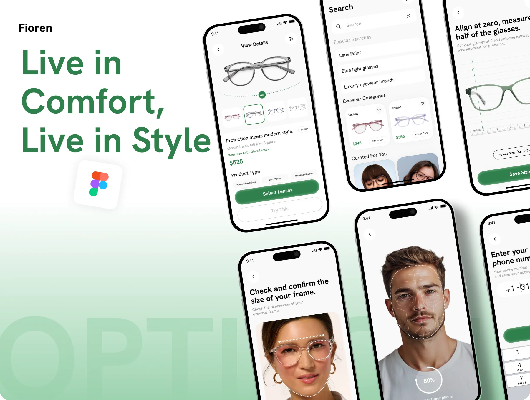 OptixOne – Figma Eyewear App UI Kit | Mobile Ecommerce Glasses Store Template 9