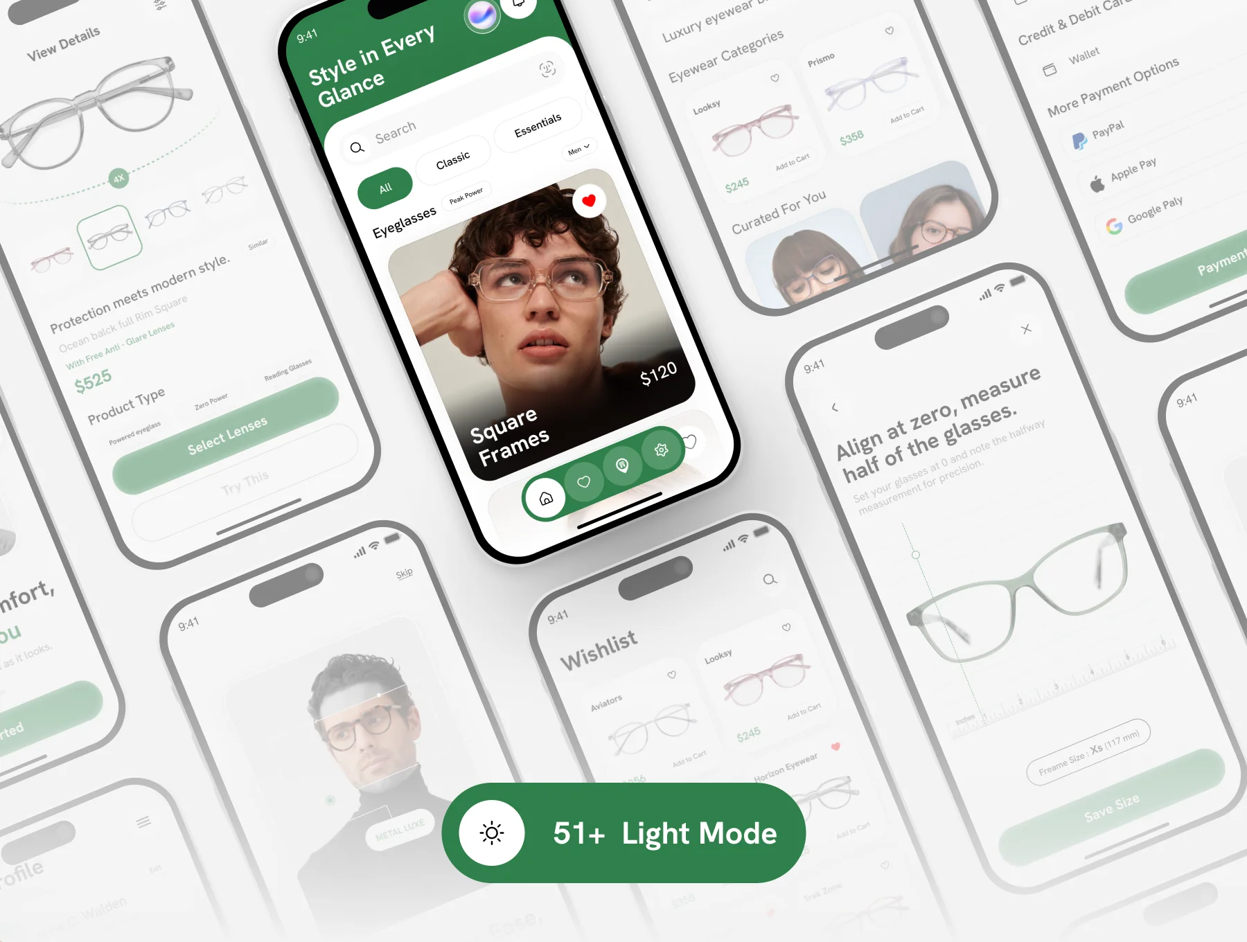 OptixOne – Figma Eyewear App UI Kit | Mobile Ecommerce Glasses Store Template 3