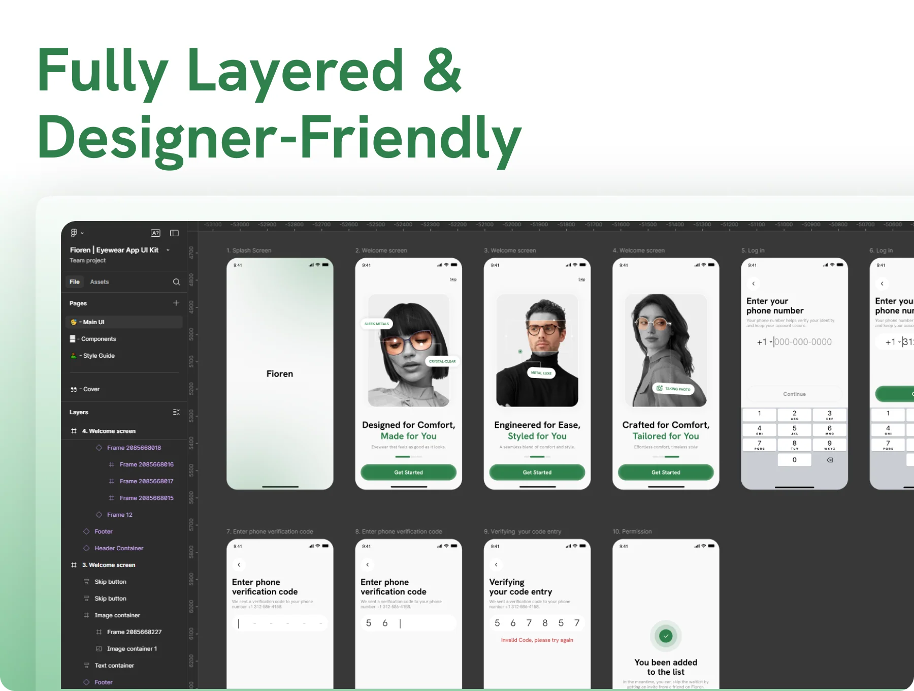 OptixOne – Figma Eyewear App UI Kit | Mobile Ecommerce Glasses Store Template 6