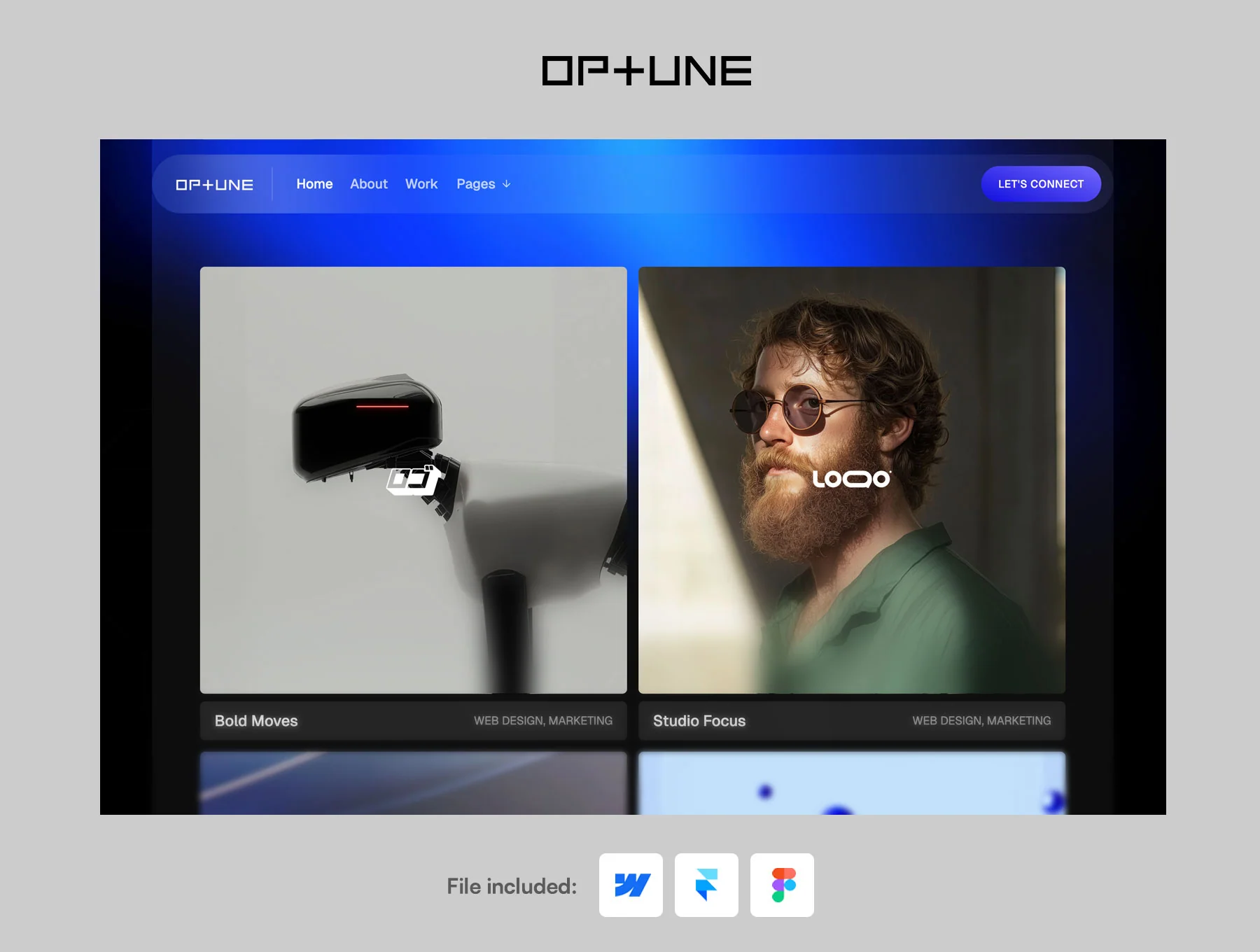 Optune - Webflow and Framer Template 3