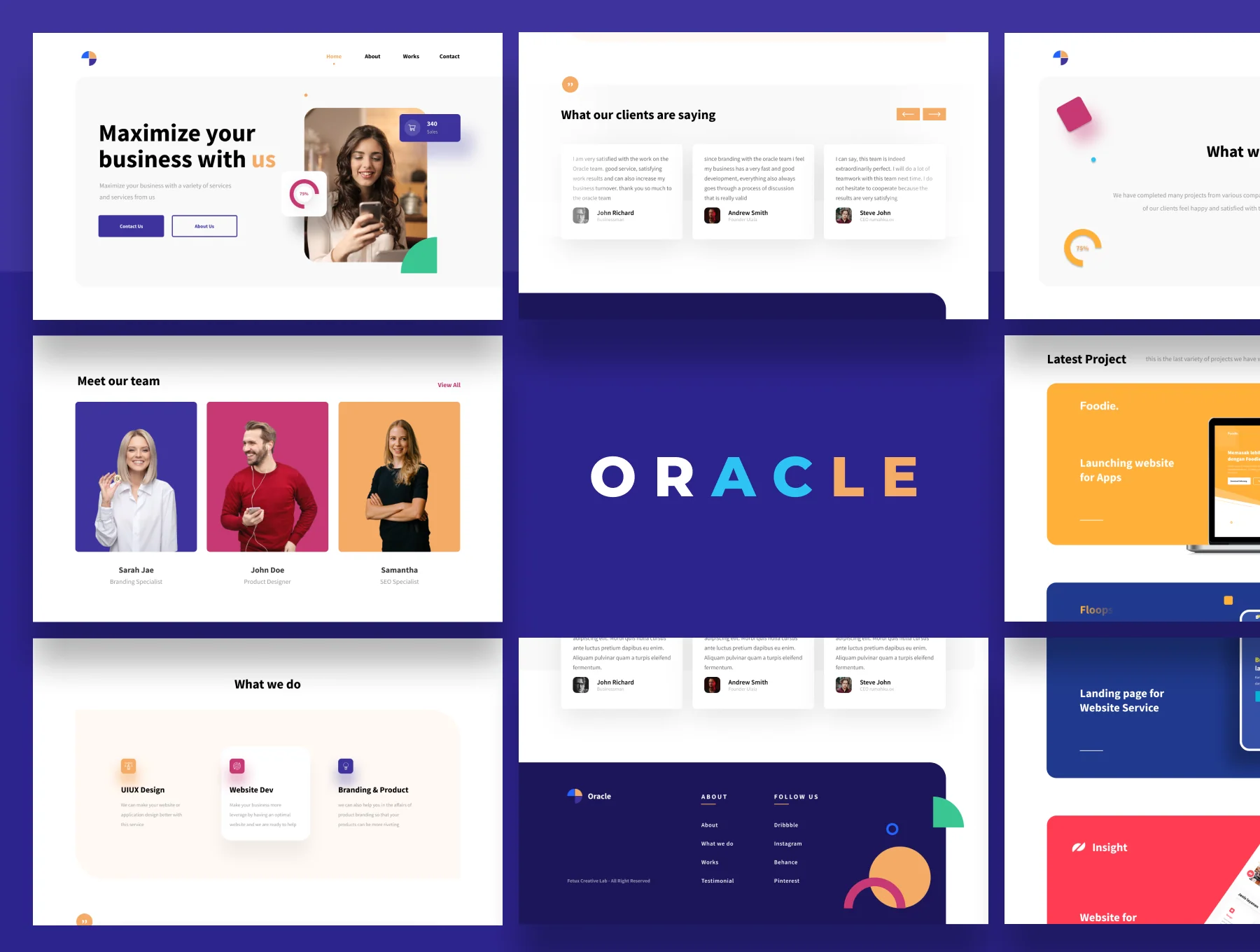 Oracle - Modern Style Website Template 7