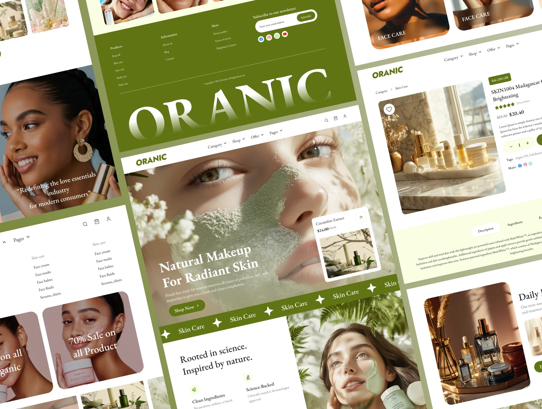 Oranic – Skincare eCommerce UI Kit & Theme for Beauty Brands 3