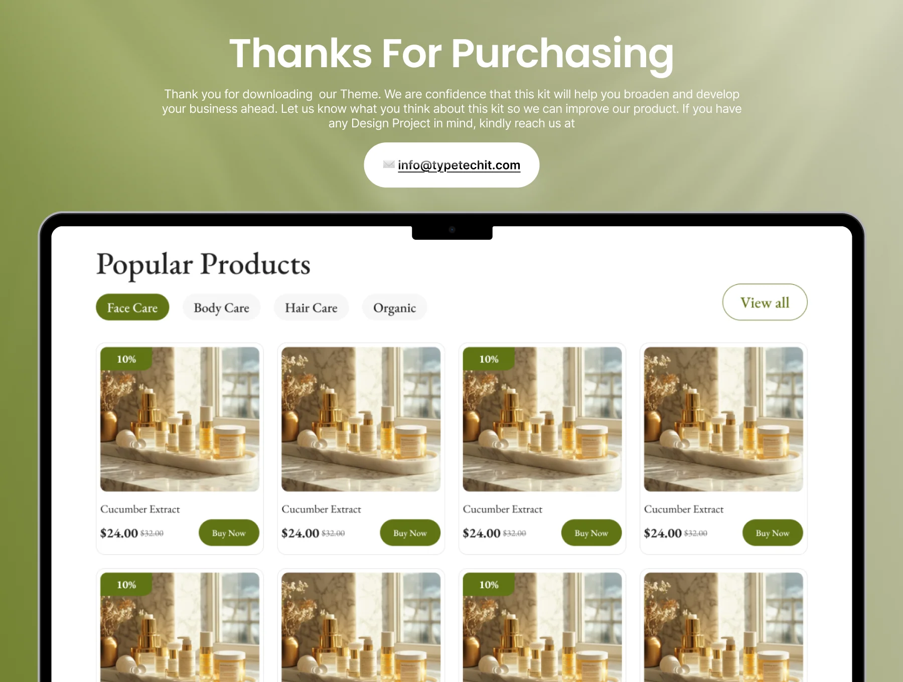 Oranic – Skincare eCommerce UI Kit & Theme for Beauty Brands 7