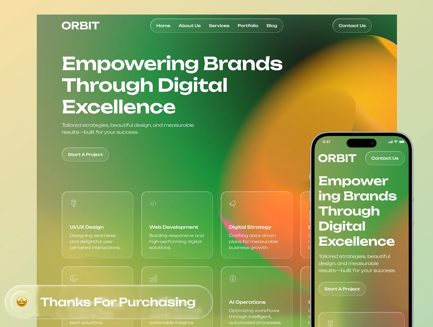 Orbit - Digital Agency Website UI Kit 10