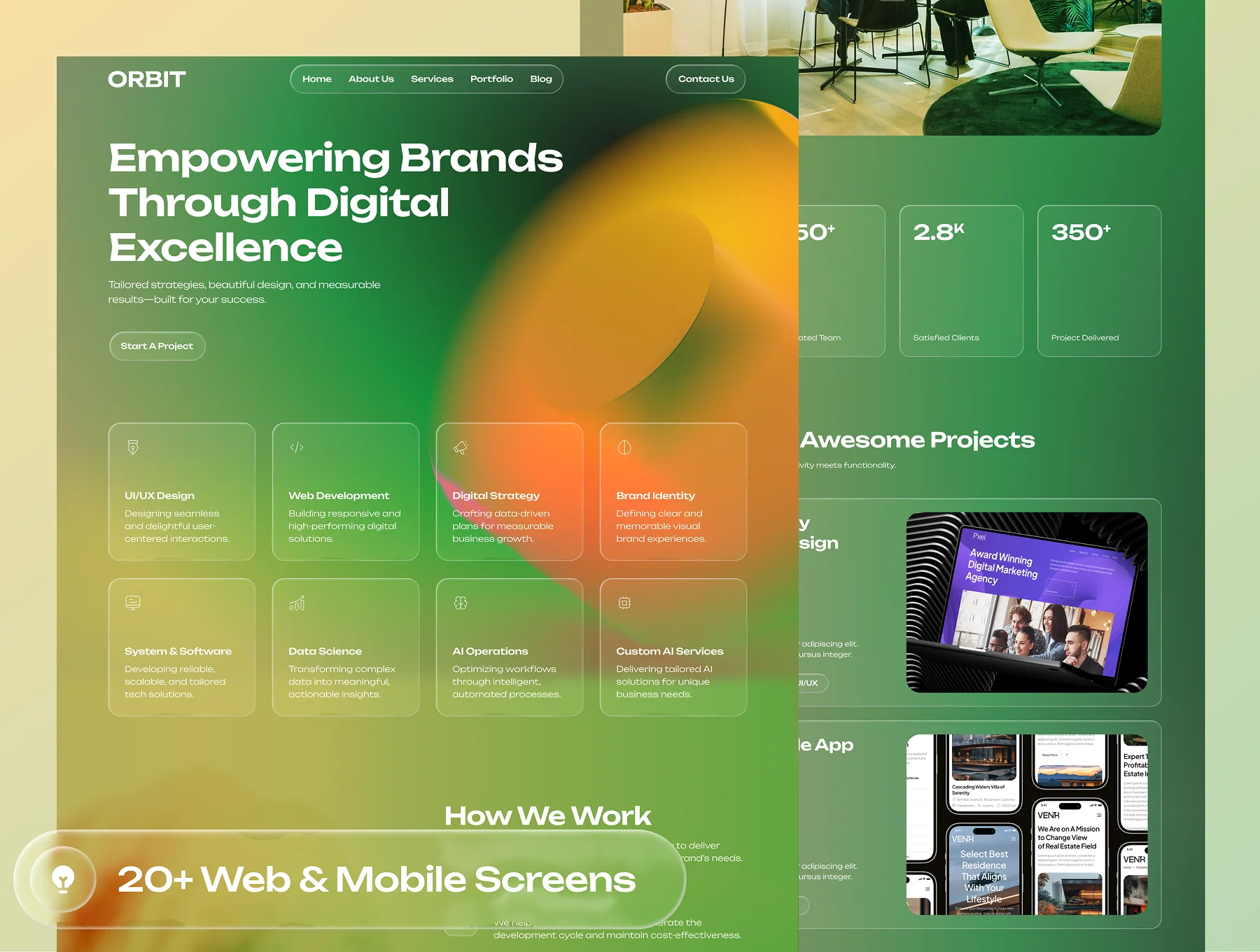 Orbit - Digital Agency Website UI Kit 5