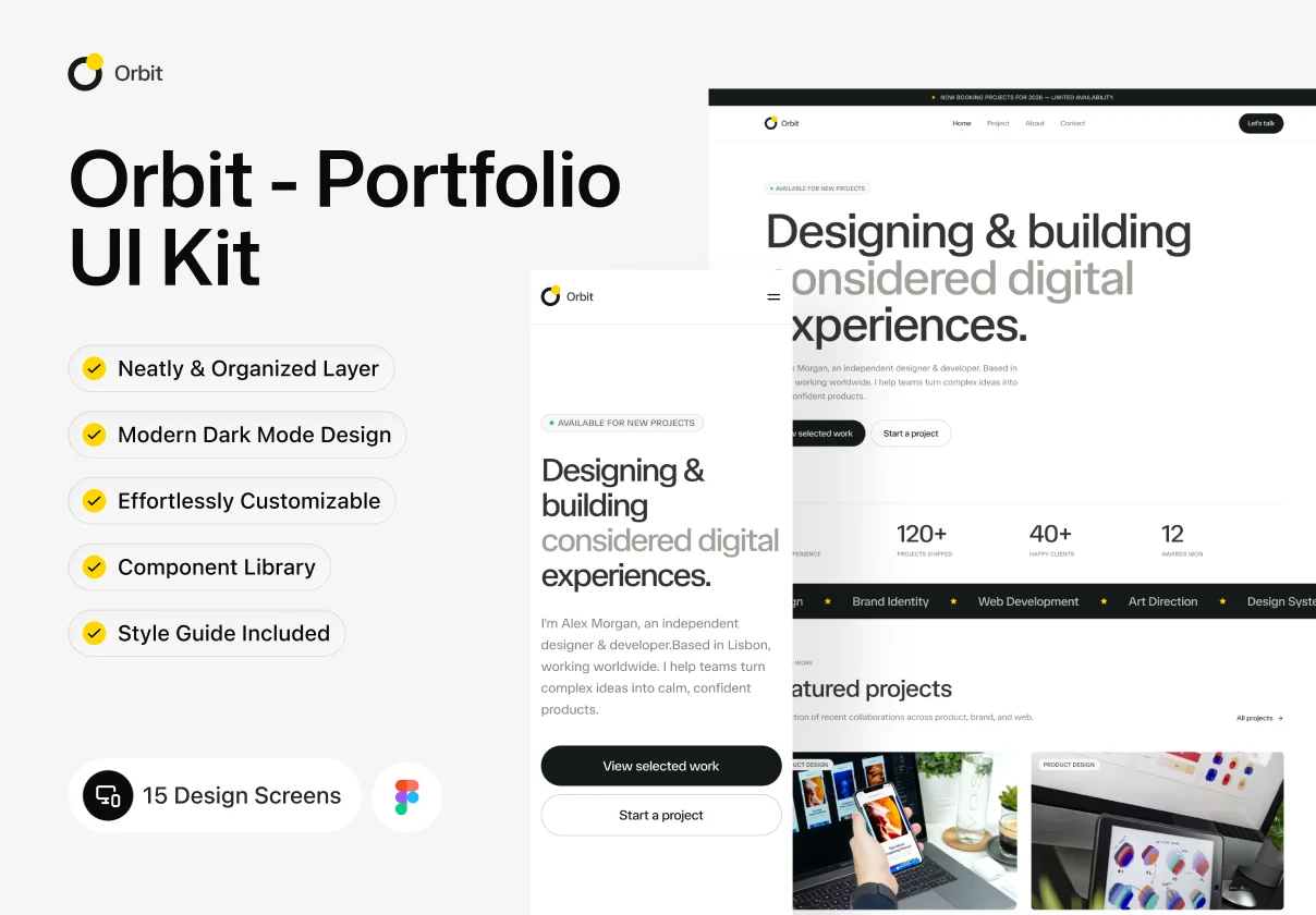 Orbit – Portfolio UI Kit