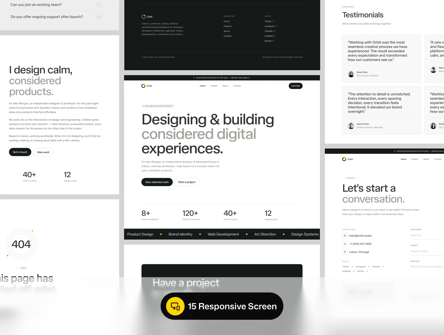 Orbit – Portfolio UI Kit 5