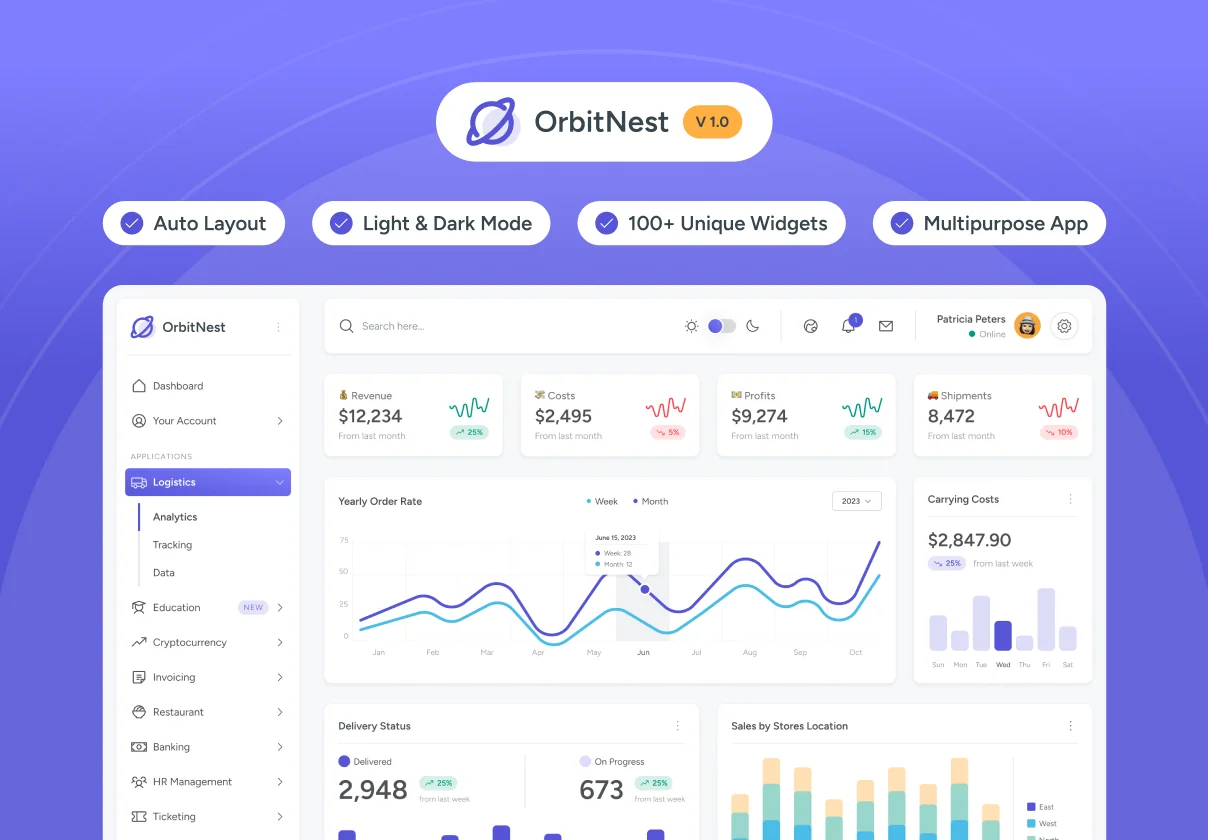 OrbitNest - Multipurpose Admin Dashboard