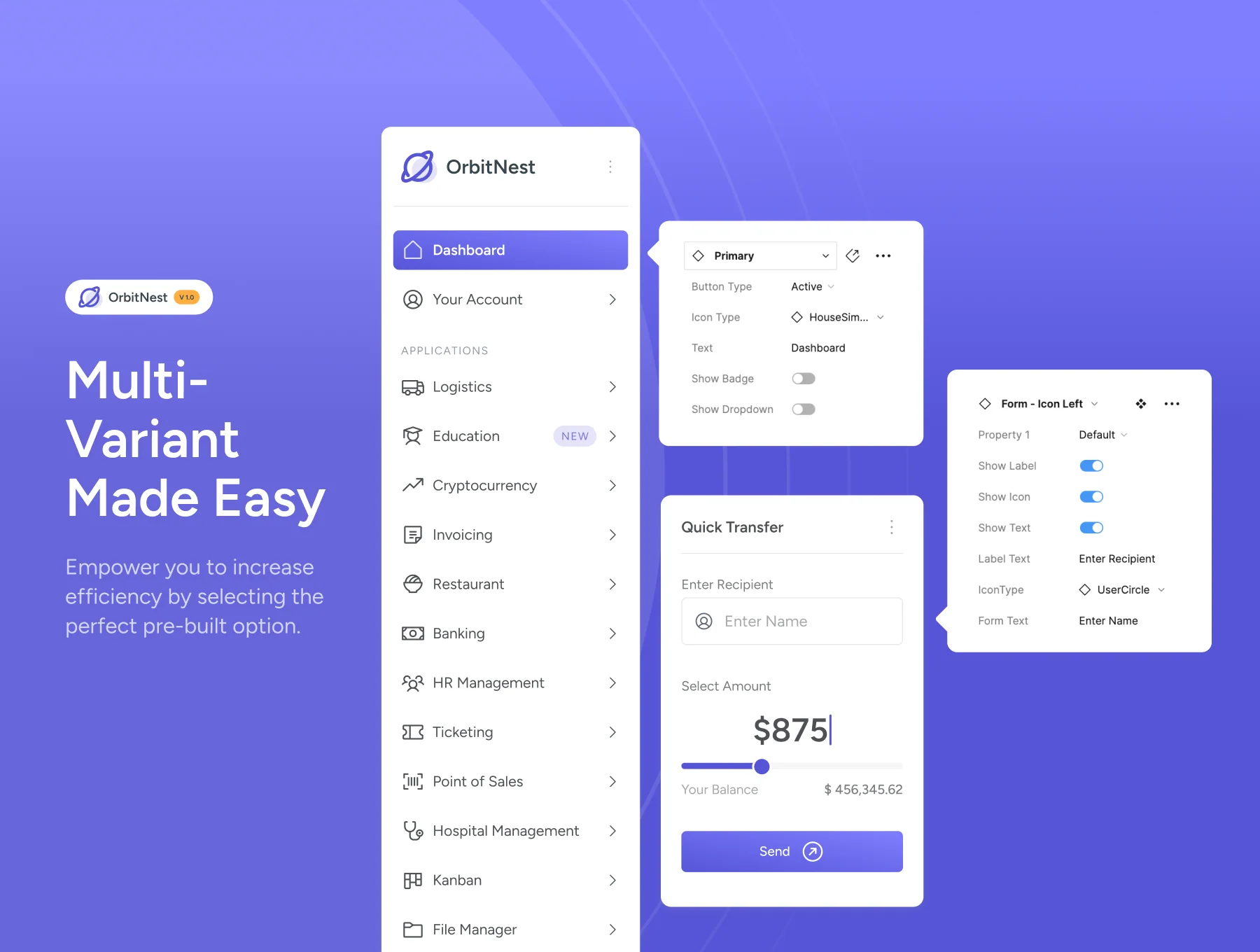 OrbitNest - Multipurpose Admin Dashboard 2