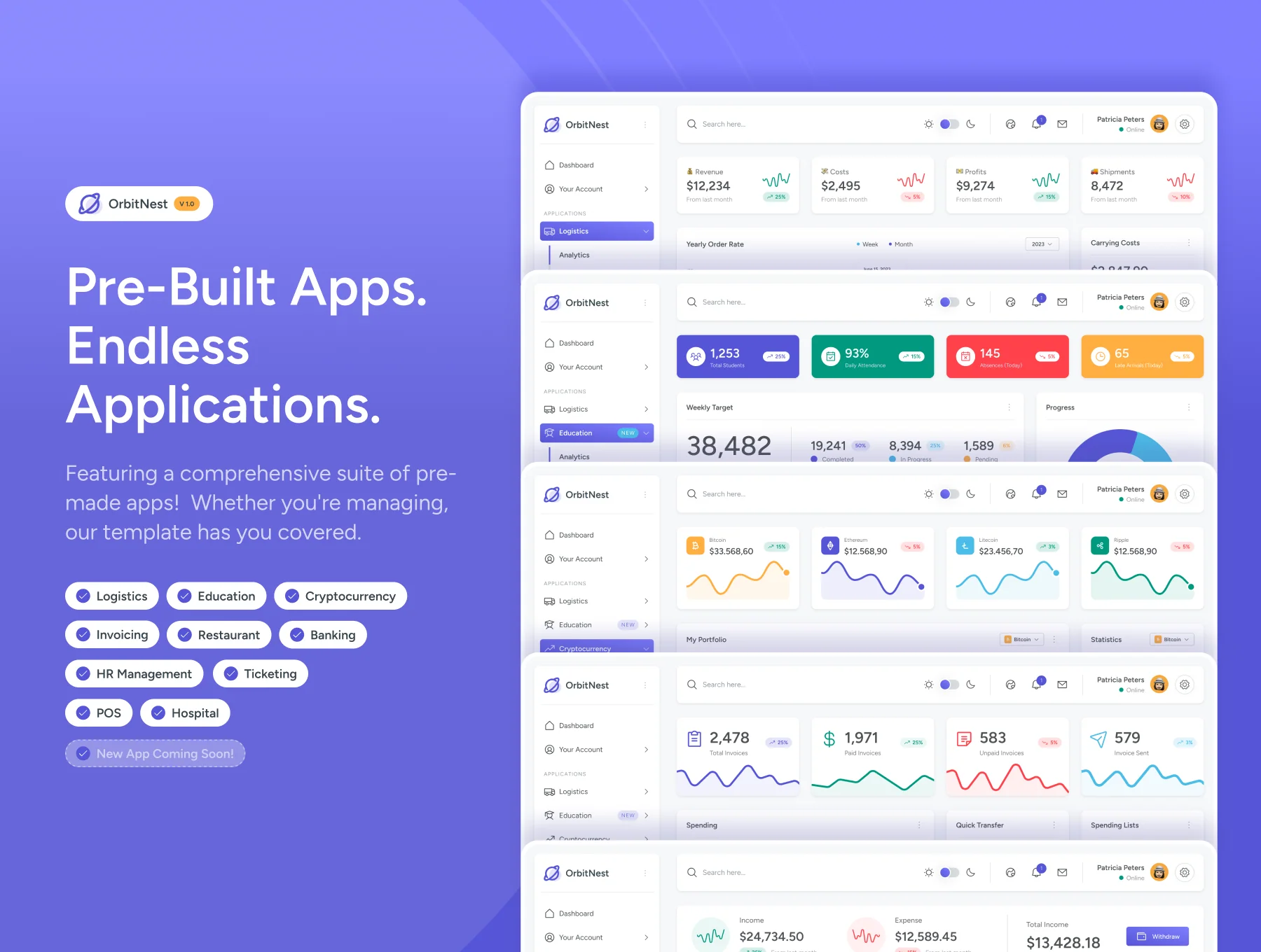 OrbitNest - Multipurpose Admin Dashboard 3