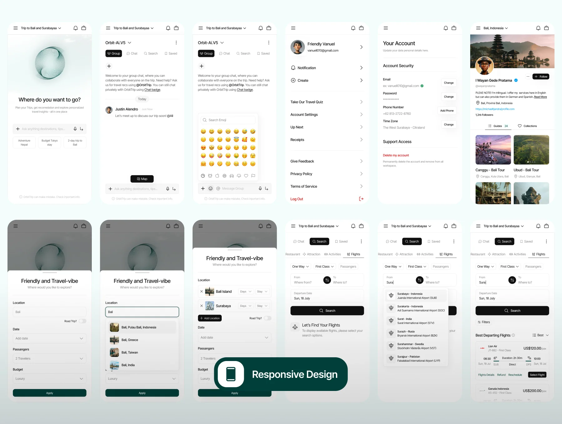 OrbitTrip - AI for Trip Planner Web App UI Kit 4
