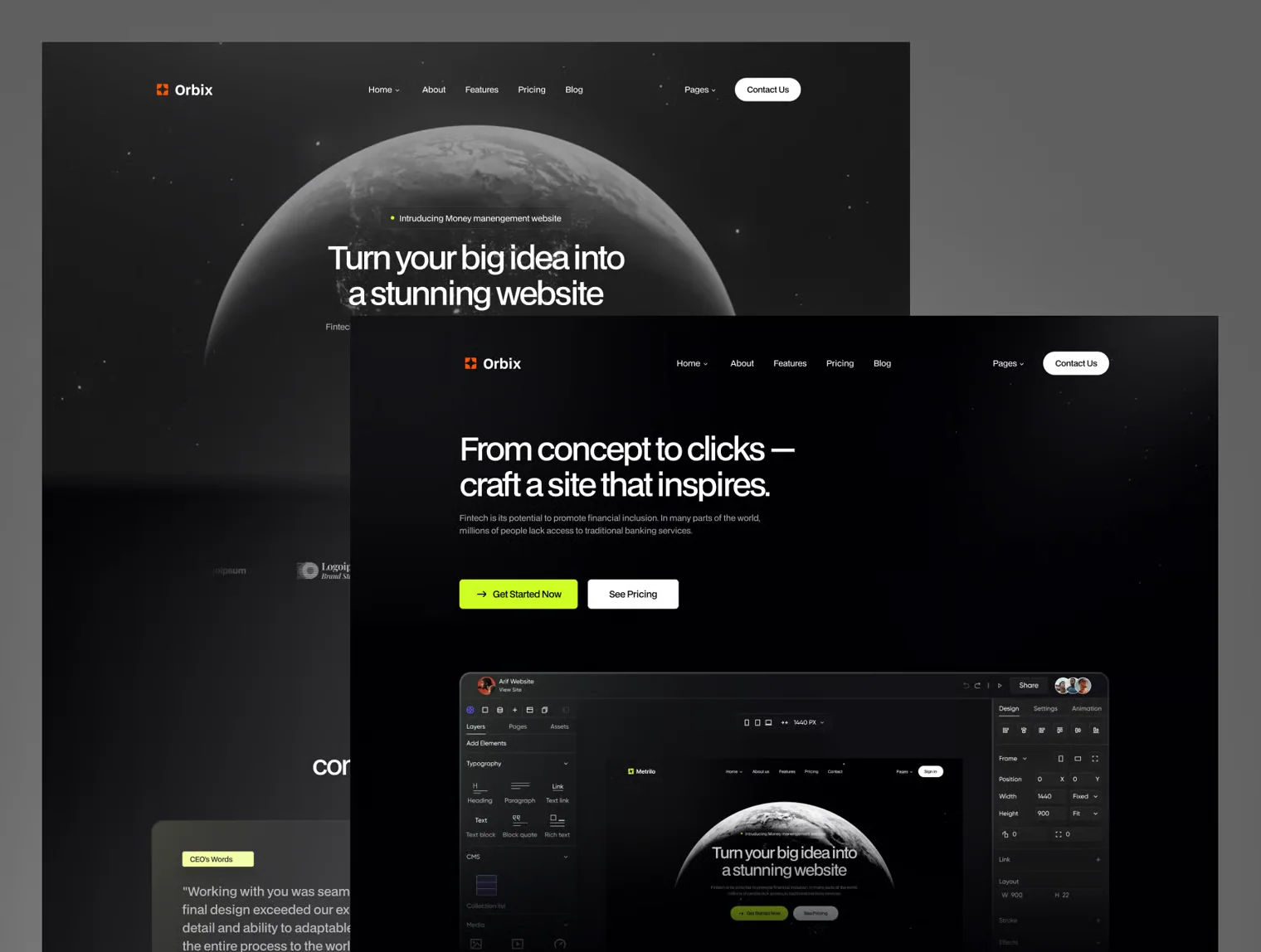 Orbix Fintech & SaaS Website Template (Full Website) 5