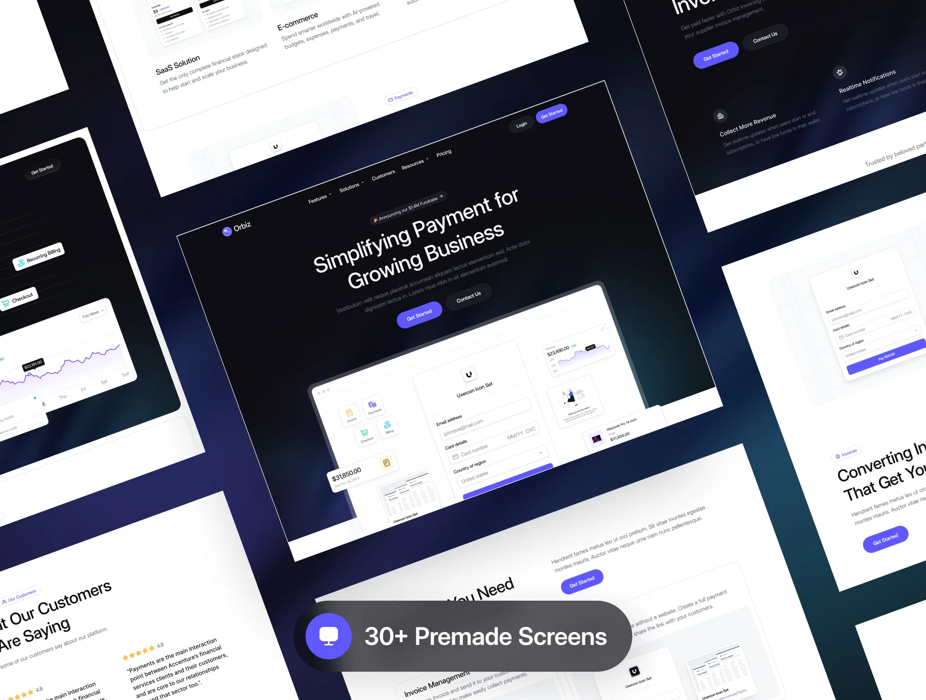 Orbiz - SaaS - Website Template UI Kit 5