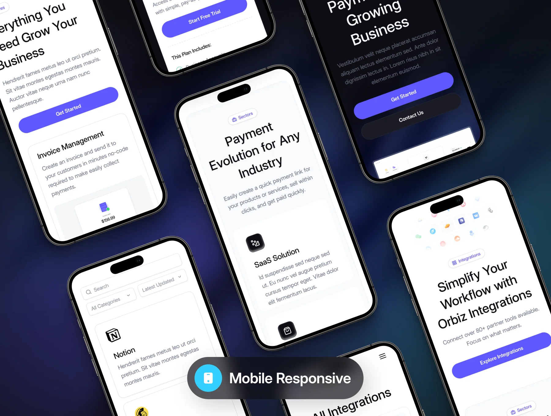 Orbiz - SaaS - Website Template UI Kit 6