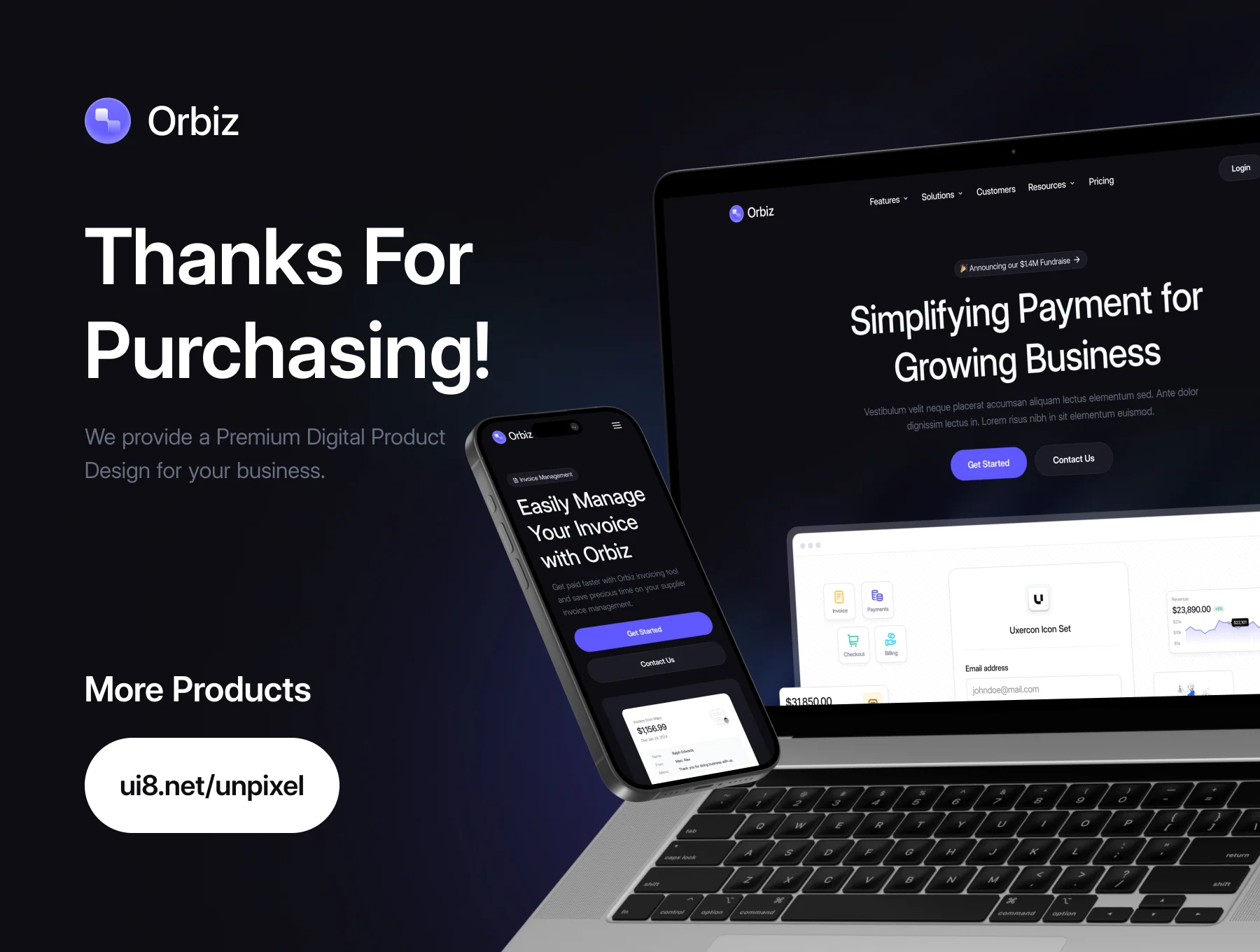 Orbiz - SaaS - Website Template UI Kit 8