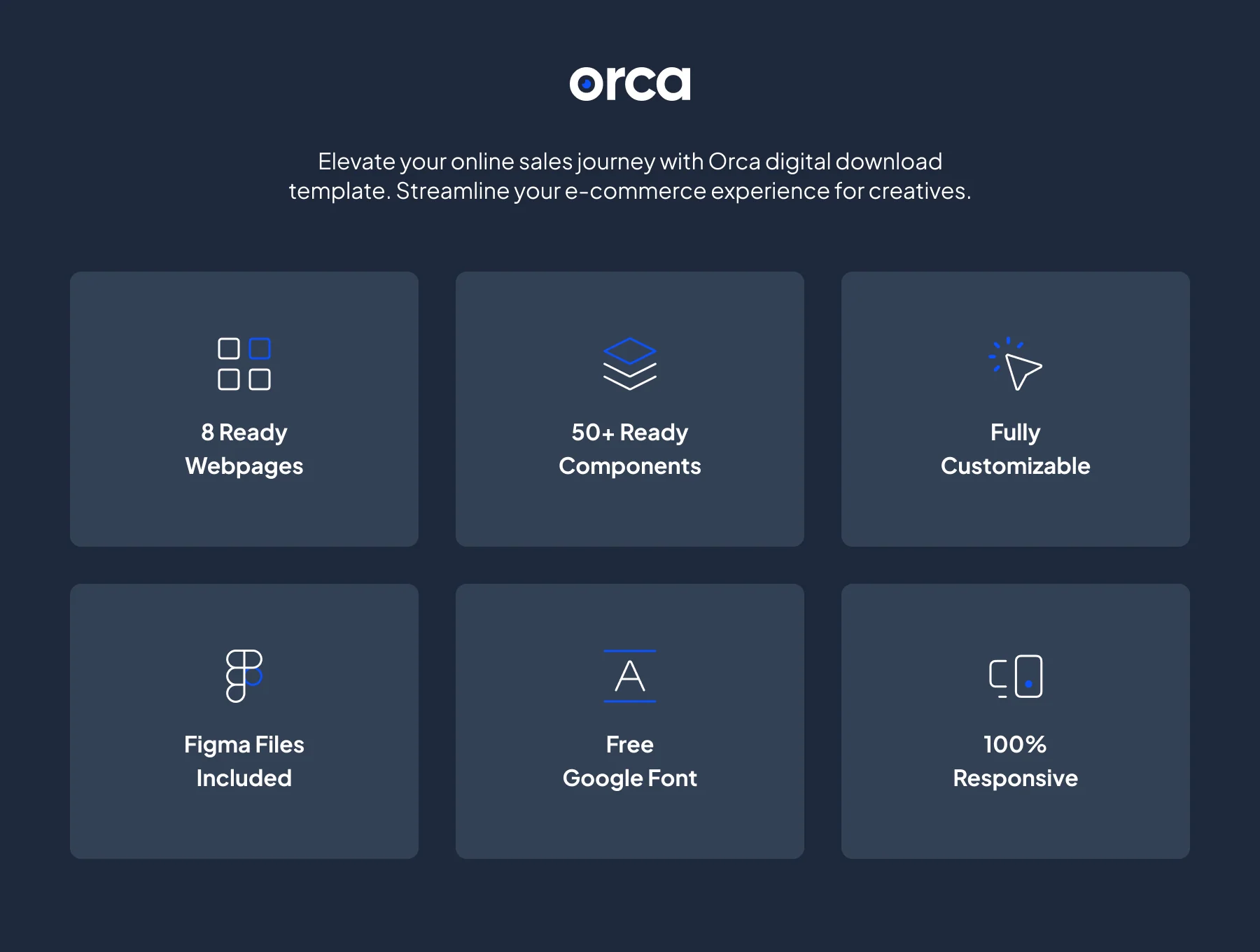 Orca - Digital Downloads Framer Template 2