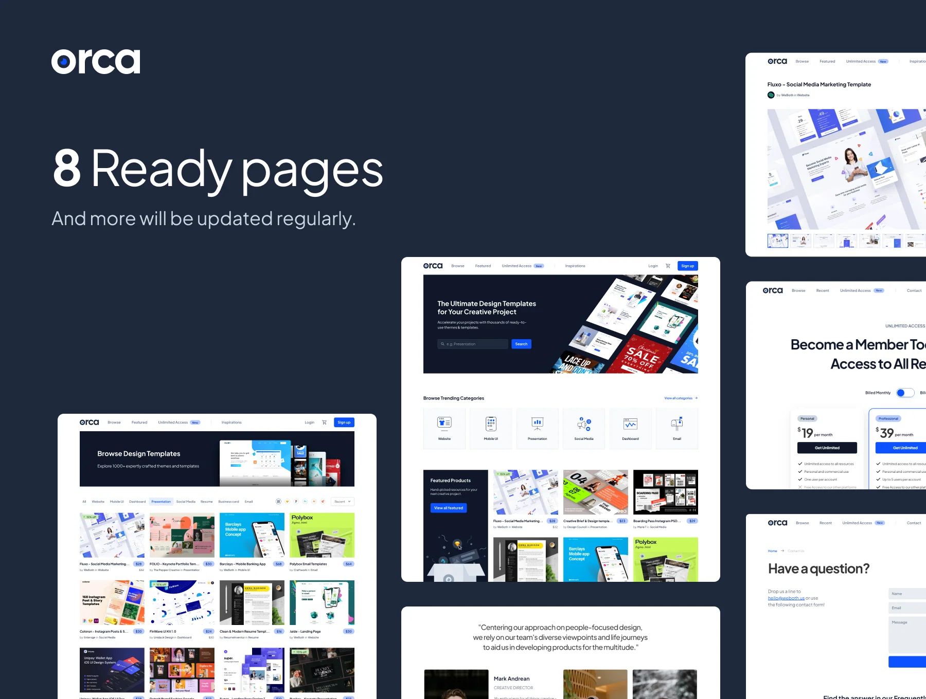 Orca - Digital Downloads Framer Template 3