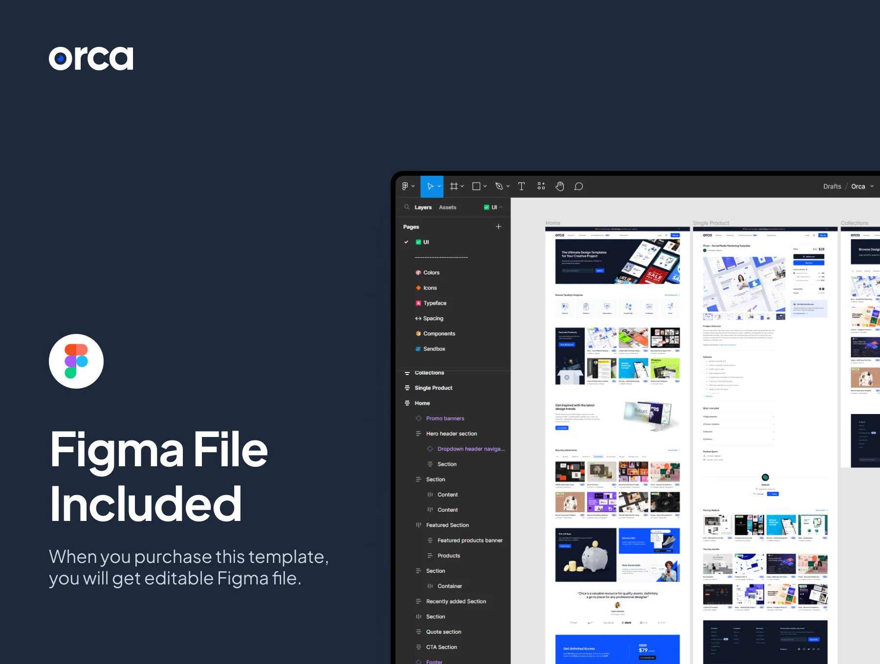 Orca - Digital Downloads Framer Template 6