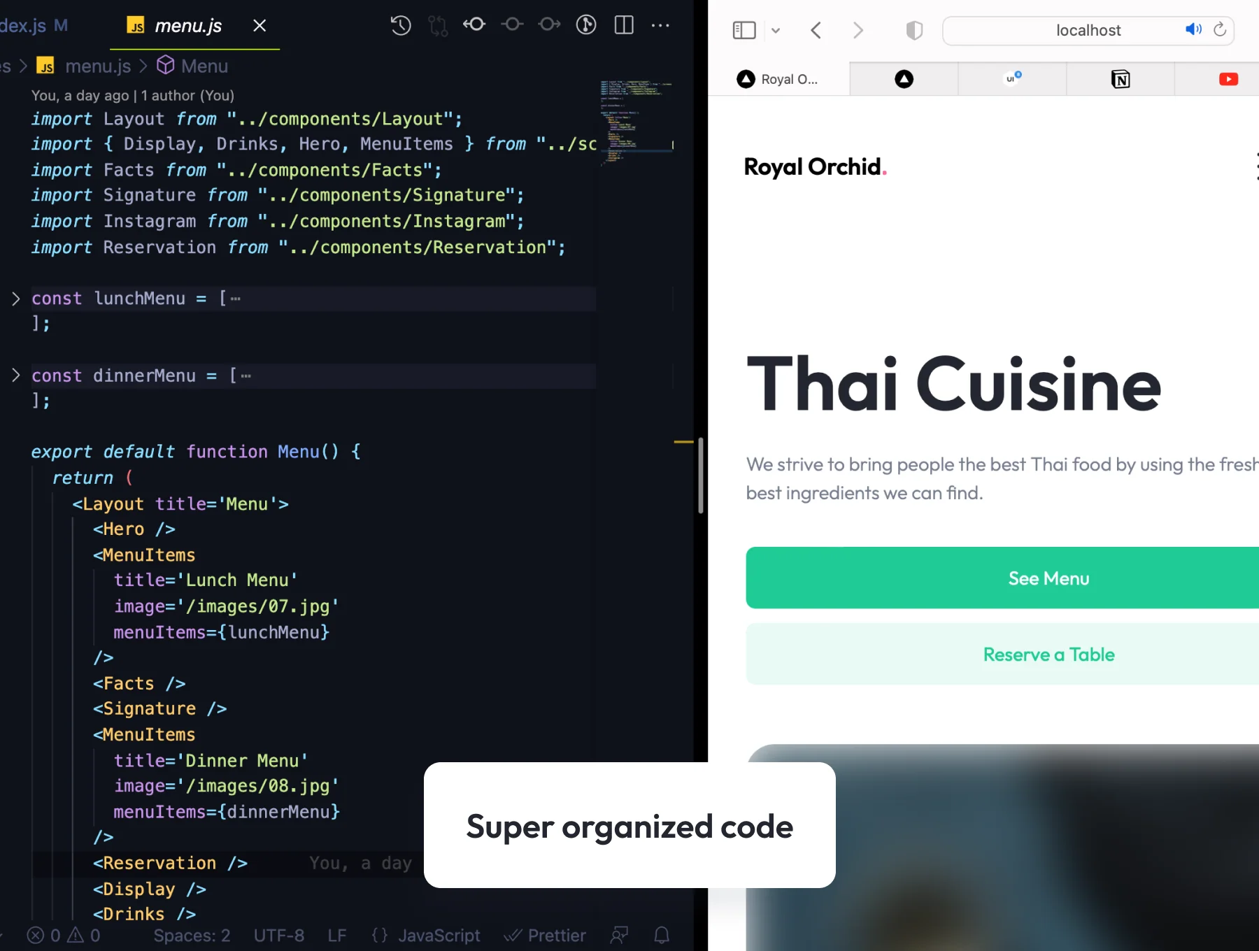 Orchid Restaurant Website Design
