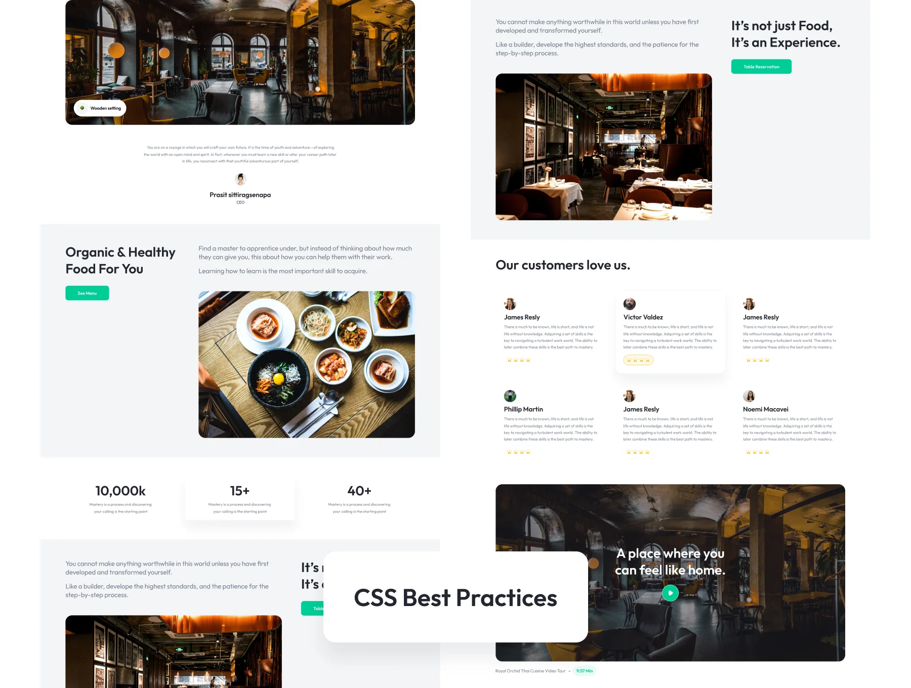 Orchid Restaurant Website Design 6