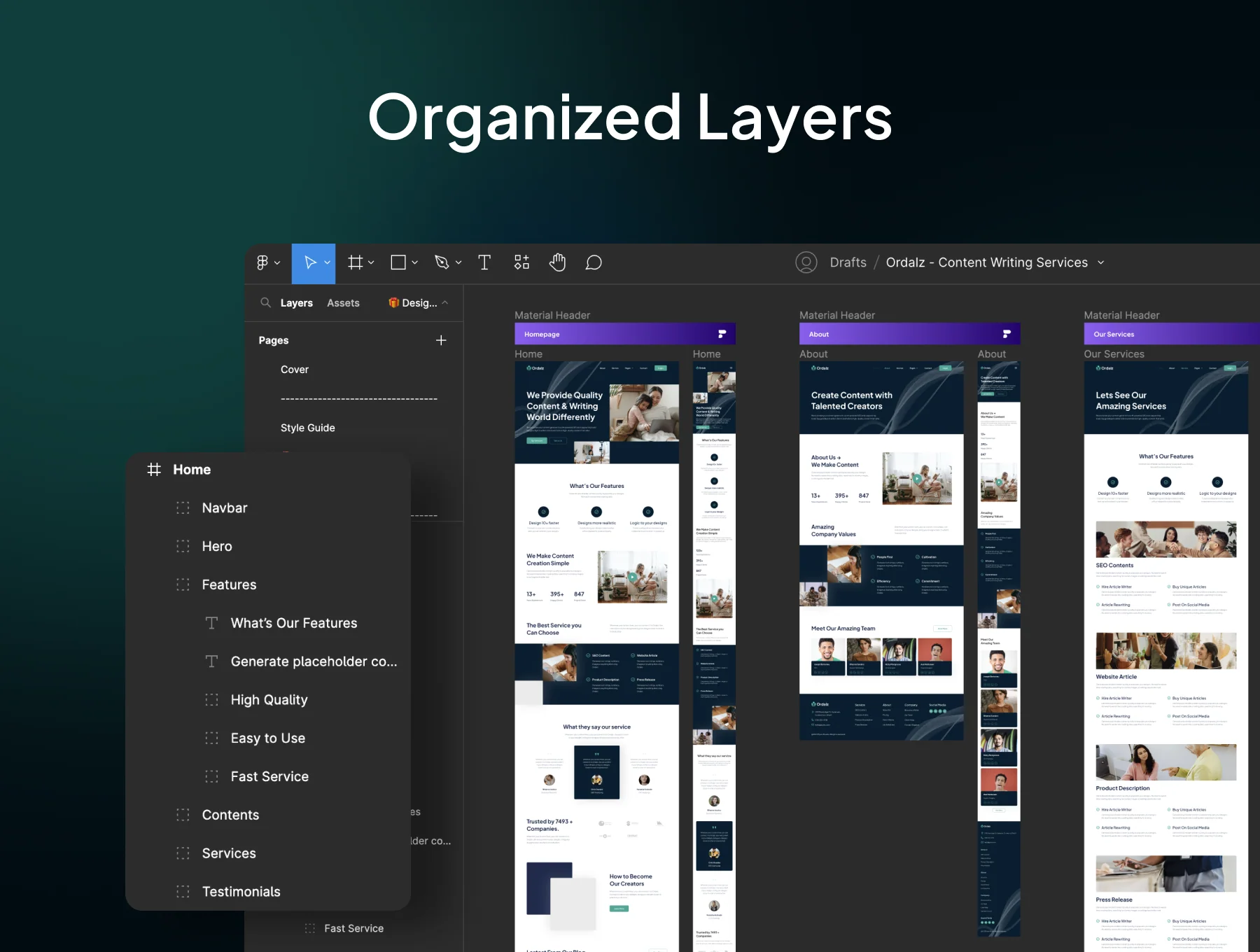 Ordalz - Content Writing Services Website UI Kit 4