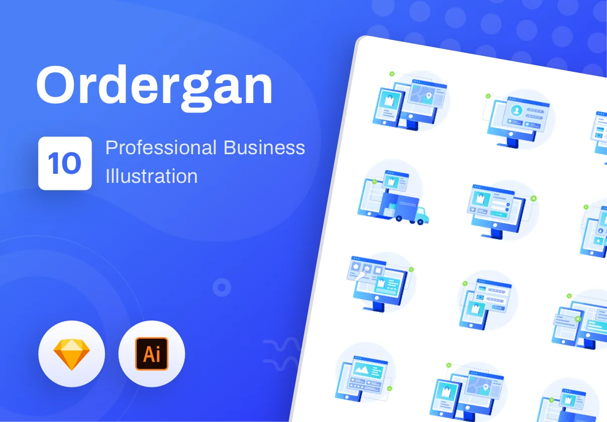 Ordergan : icon illustration