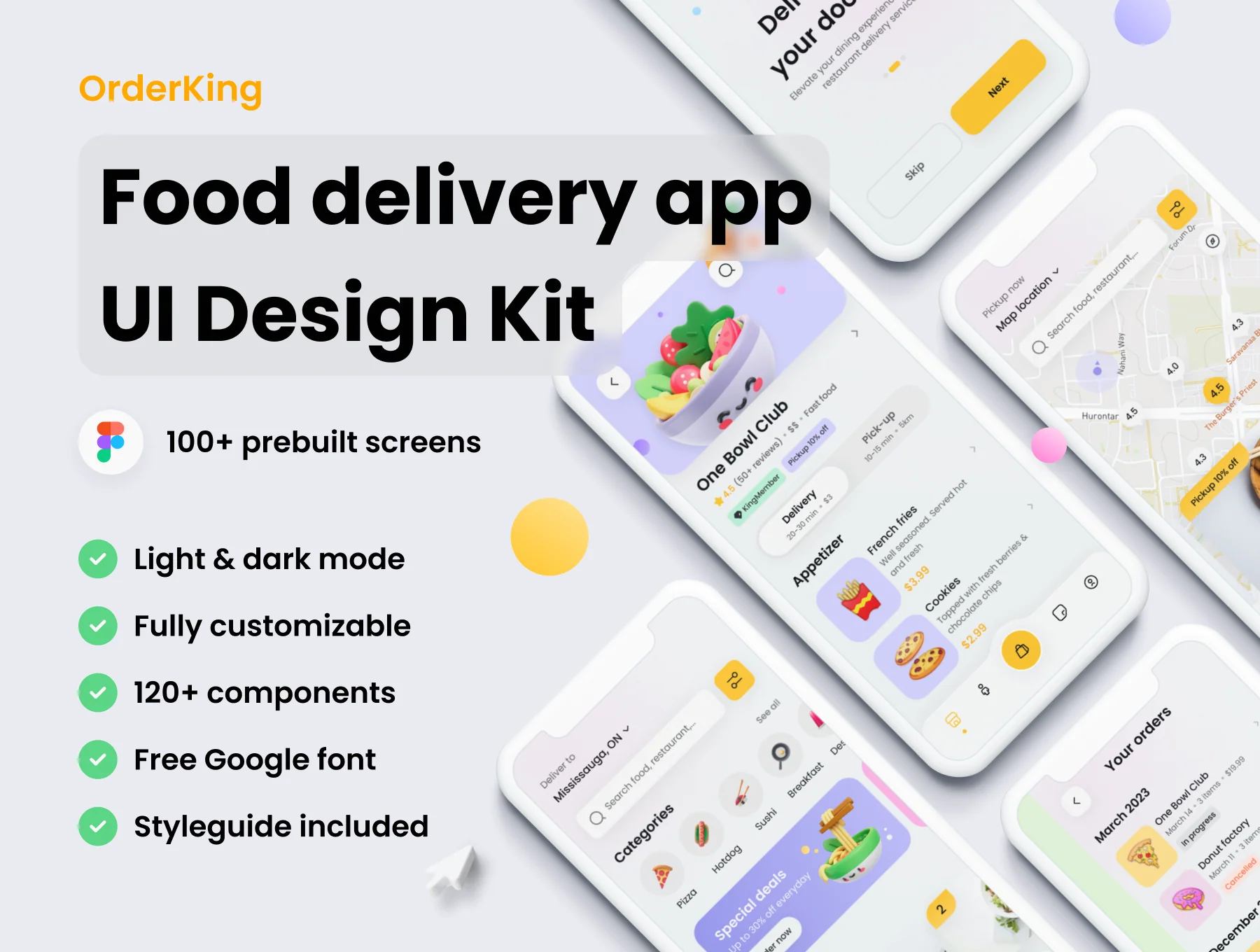 OrderKing - Food delivery UI Kit
