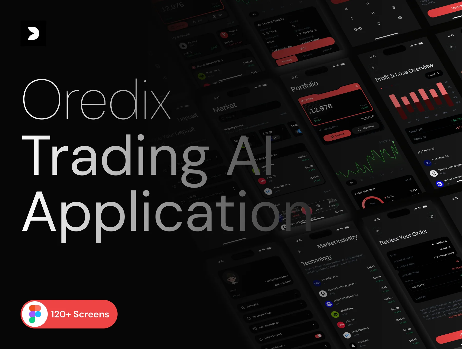 Oredix – Trading AI App UI Kit (120+ Screens, Light & Dark)