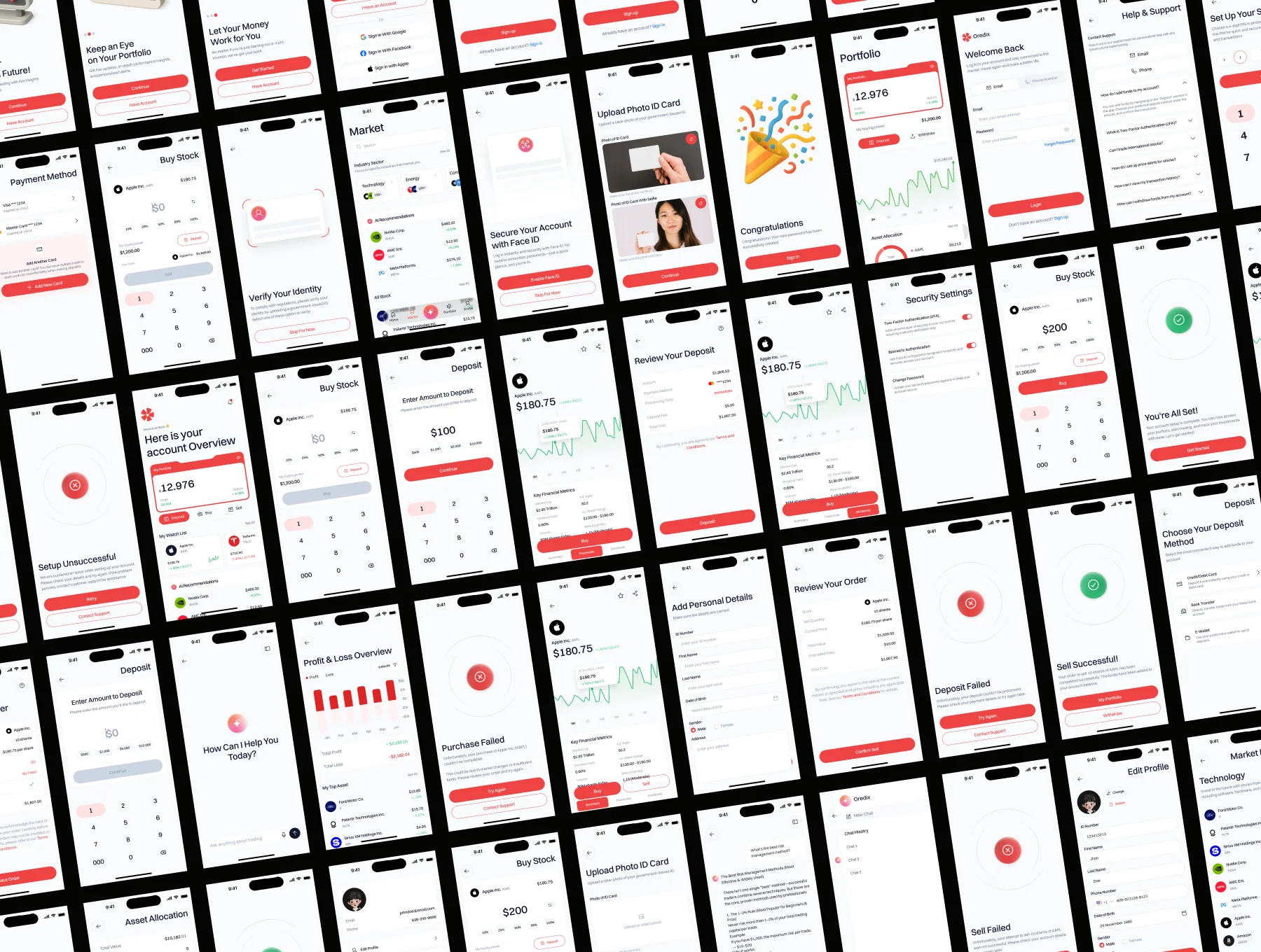 Oredix – Trading AI App UI Kit (120+ Screens, Light & Dark) 2