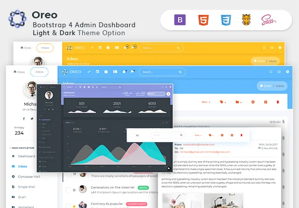 Oreo - HTML Admin Dashboard Template