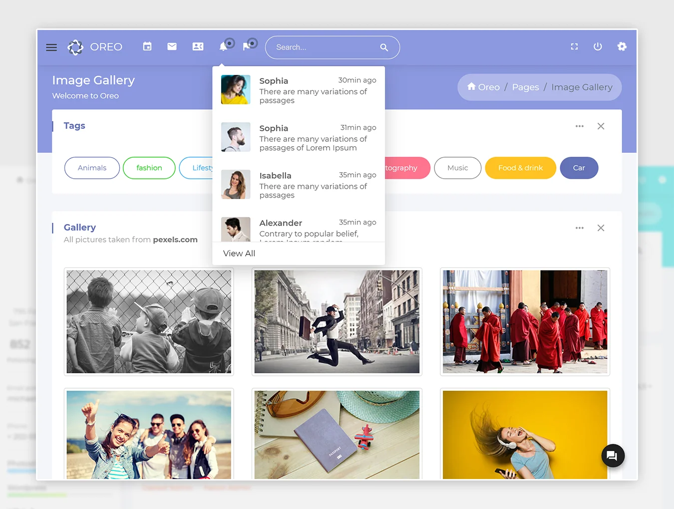 Oreo - HTML Admin Dashboard Template 3