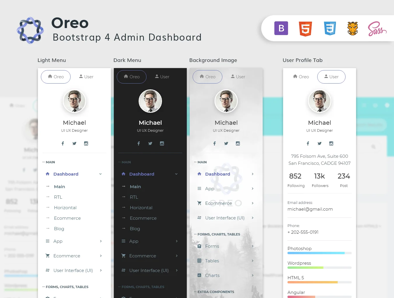 Oreo - HTML Admin Dashboard Template 6