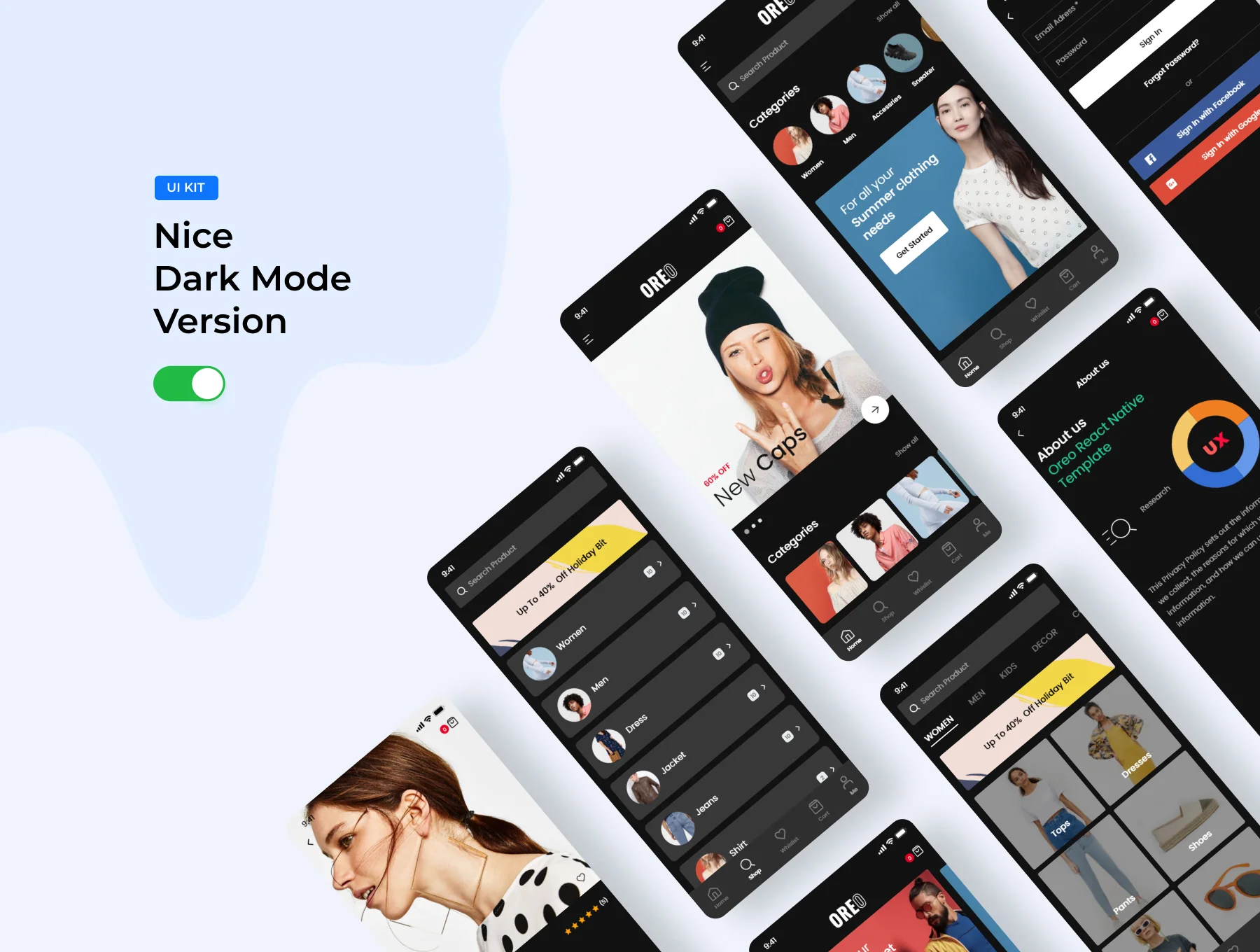 Oreo eCommerce Mobile UI Kit 4