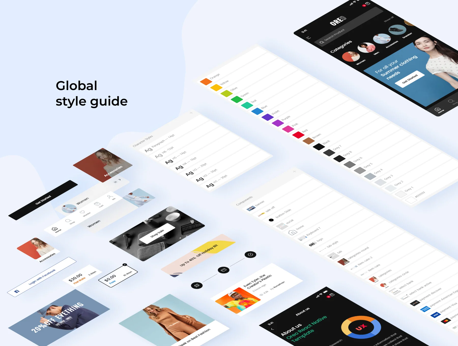 Oreo eCommerce Mobile UI Kit 5