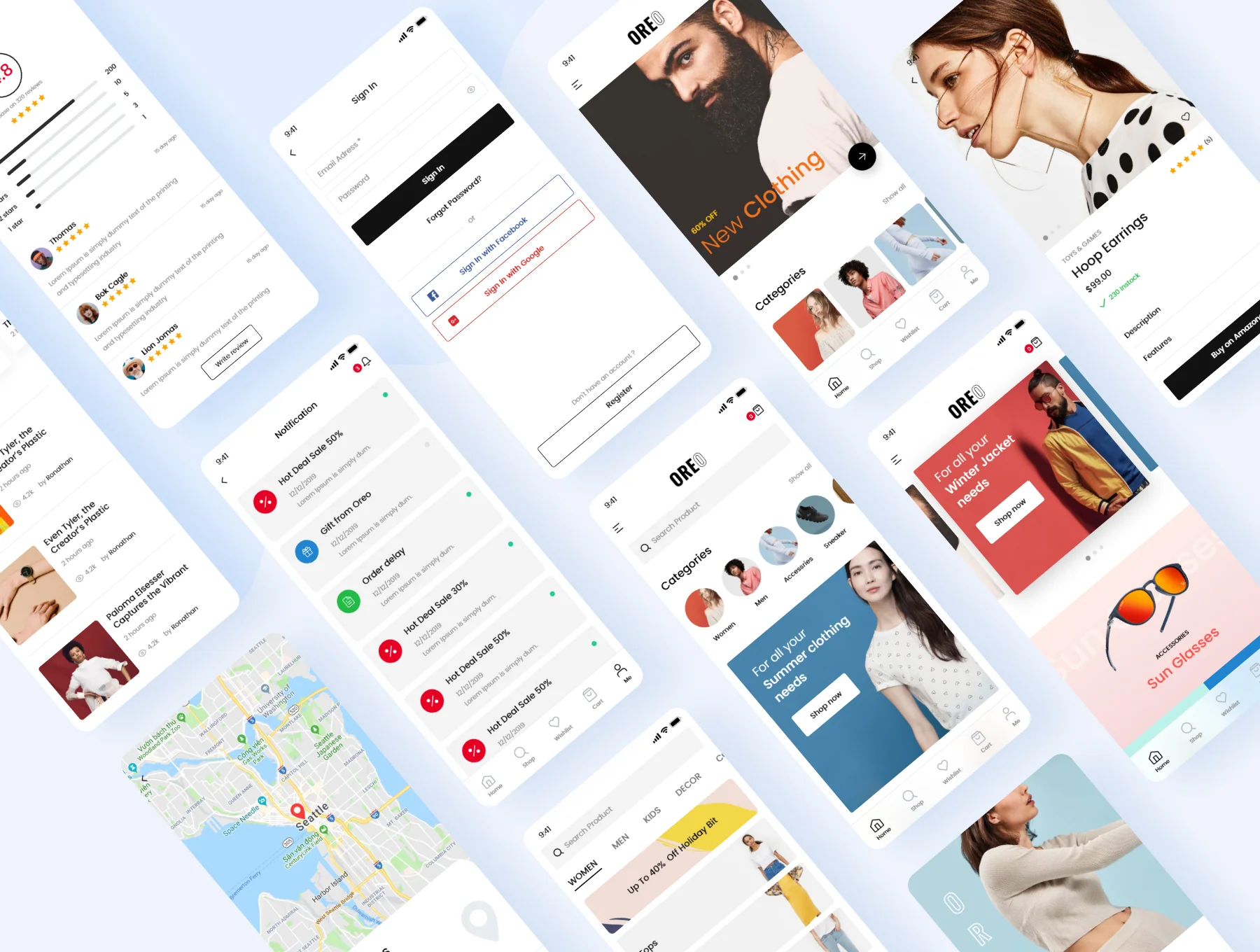 Oreo eCommerce Mobile UI Kit 6