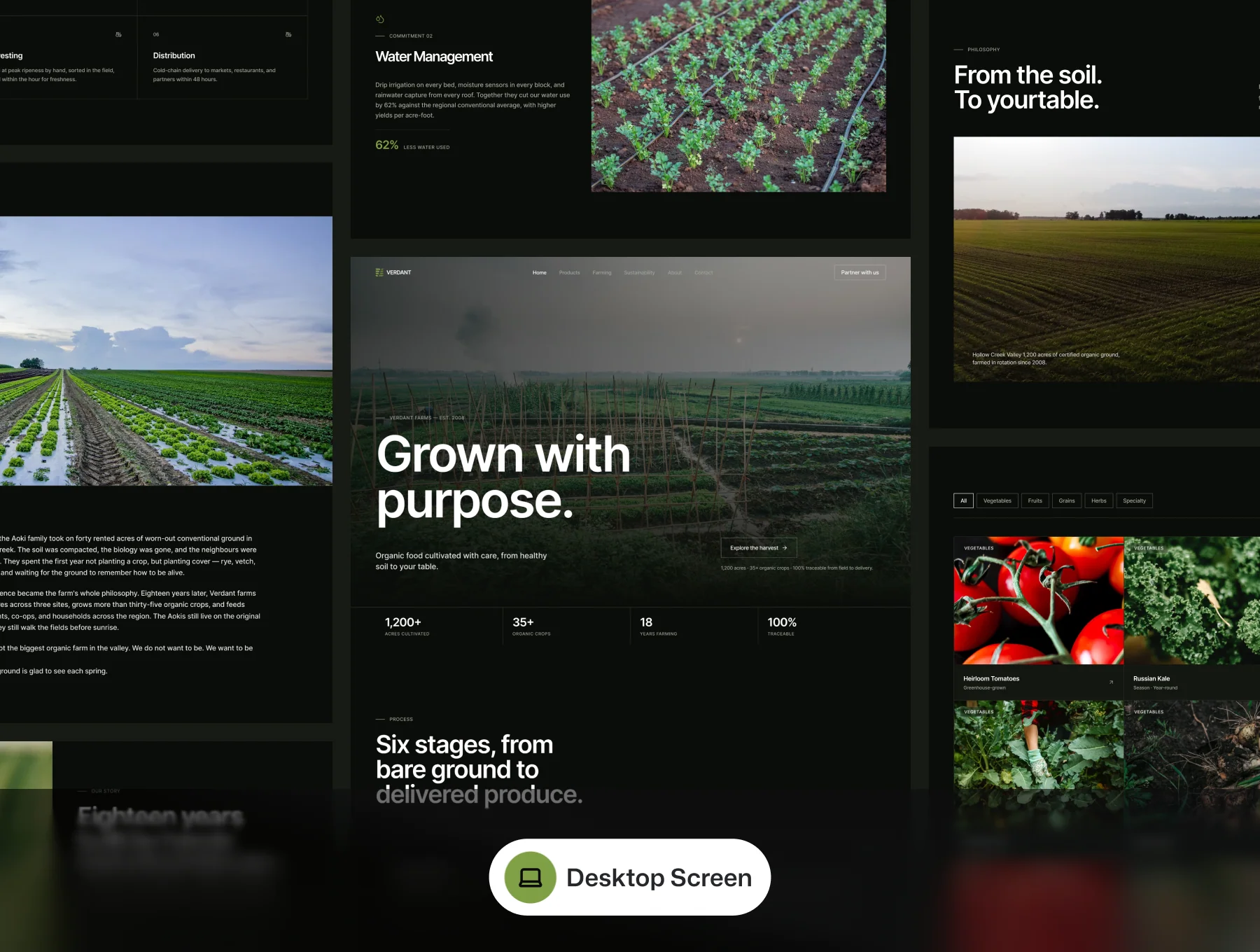 Organic Farm Landing Page UI Kit – Verdant 5
