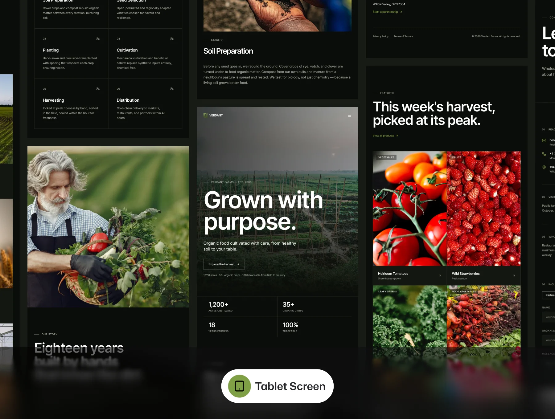 Organic Farm Landing Page UI Kit – Verdant 6