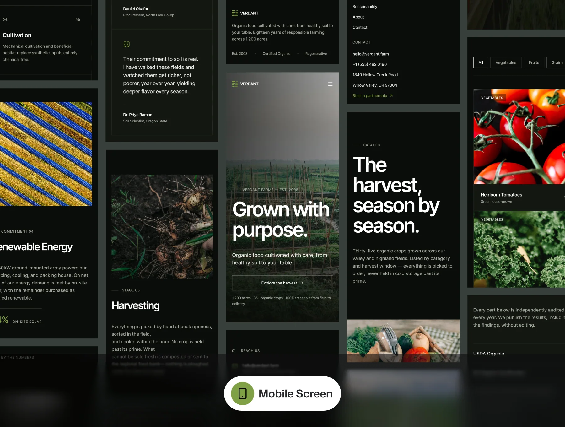 Organic Farm Landing Page UI Kit – Verdant 7