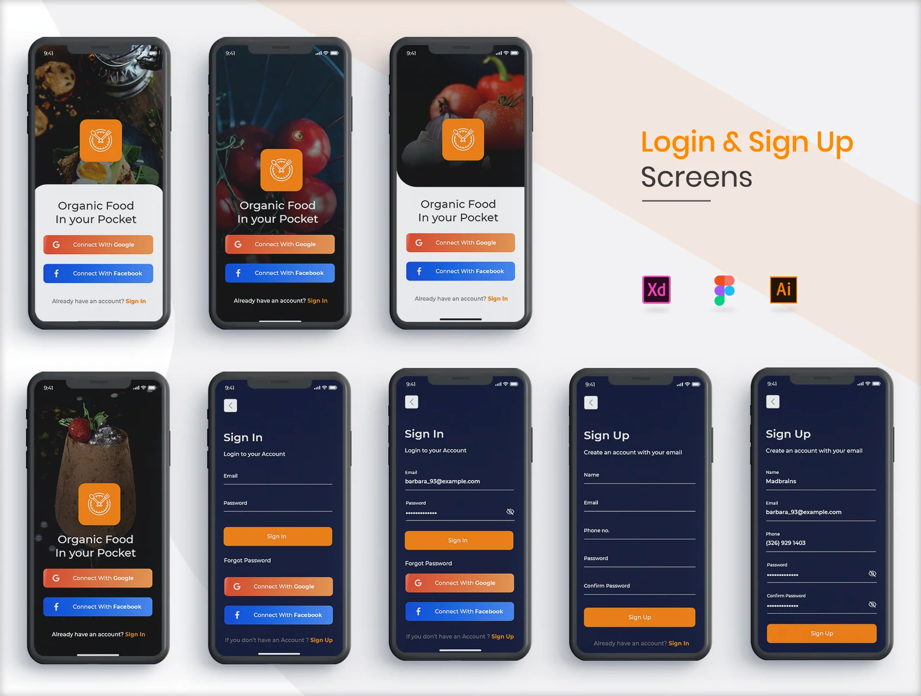 Organic Food Order App Design 4