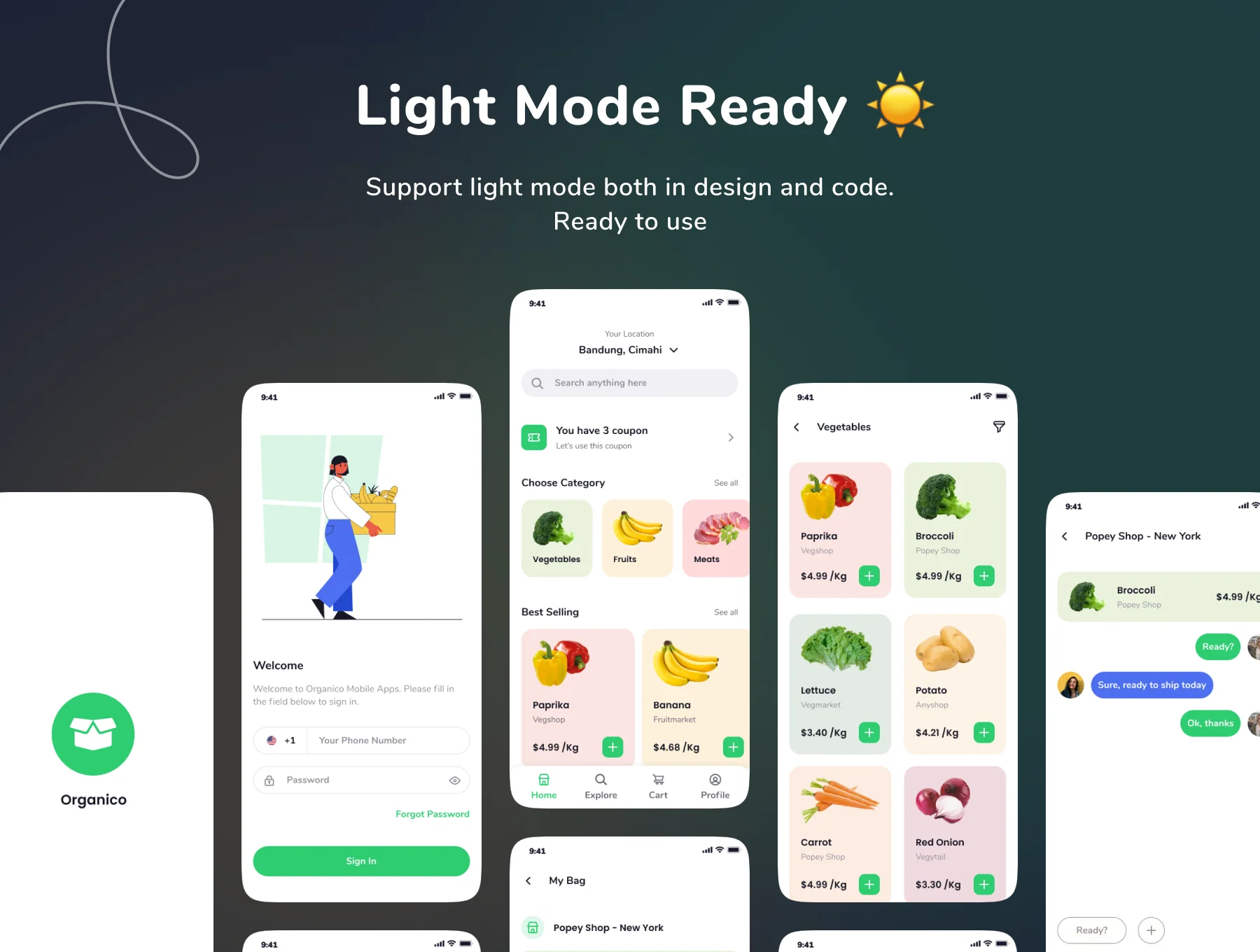 Organico Grocery App UI Kit (Design + Code) 5