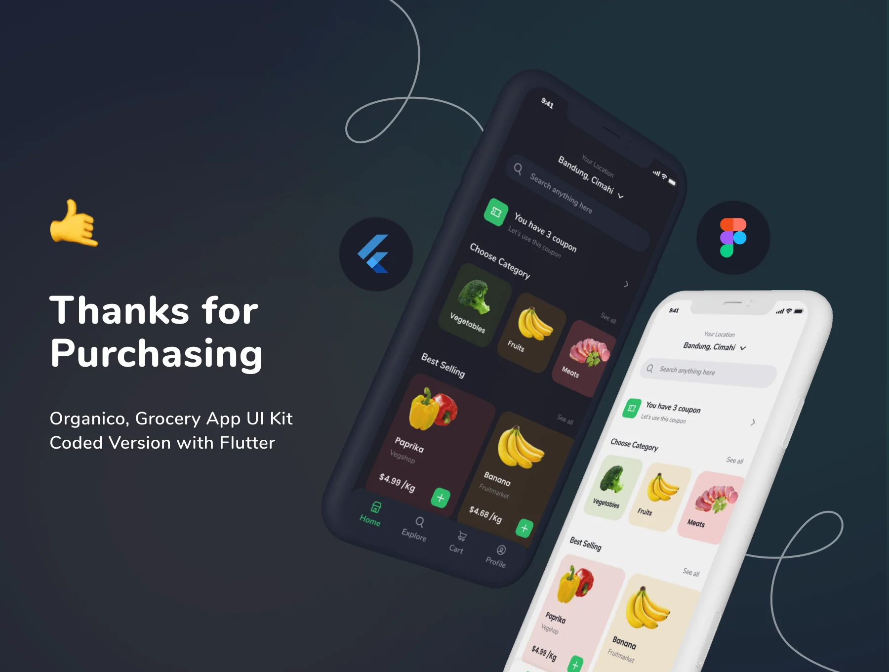Organico Grocery App UI Kit (Design + Code) 6